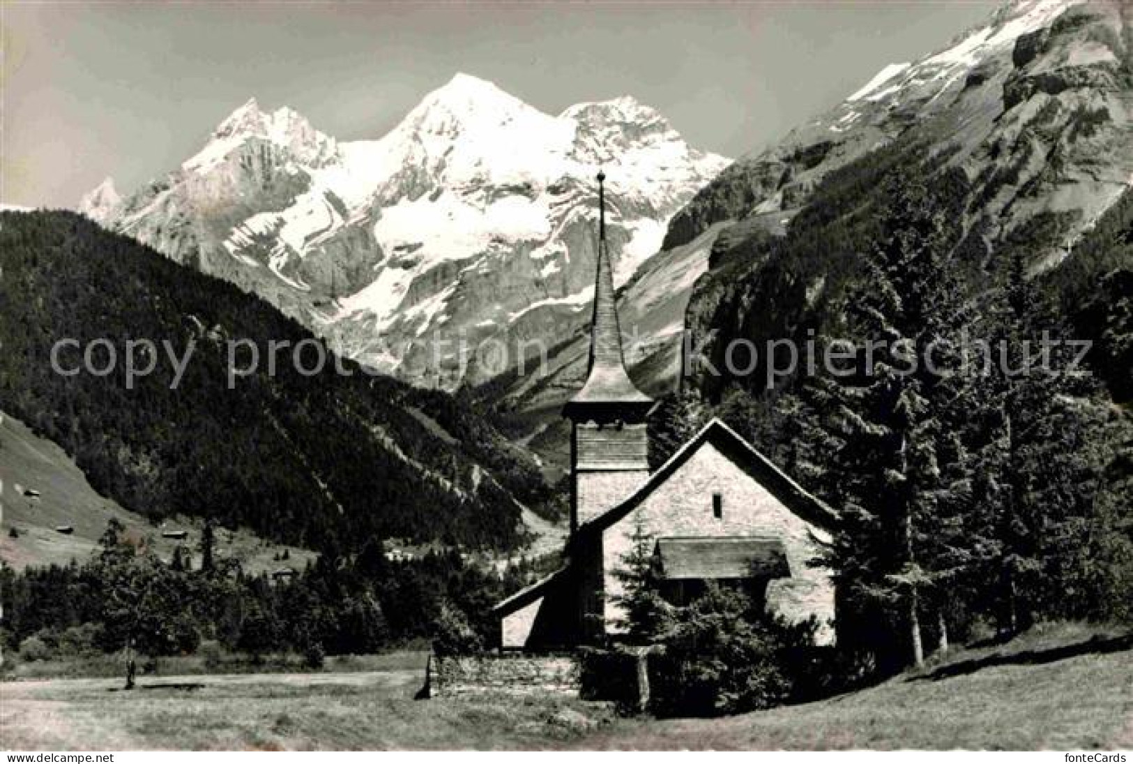 12640283 Kandersteg BE Engl Kath Kirche Mit Bluemlisgruppe Kandersteg - Autres & Non Classés