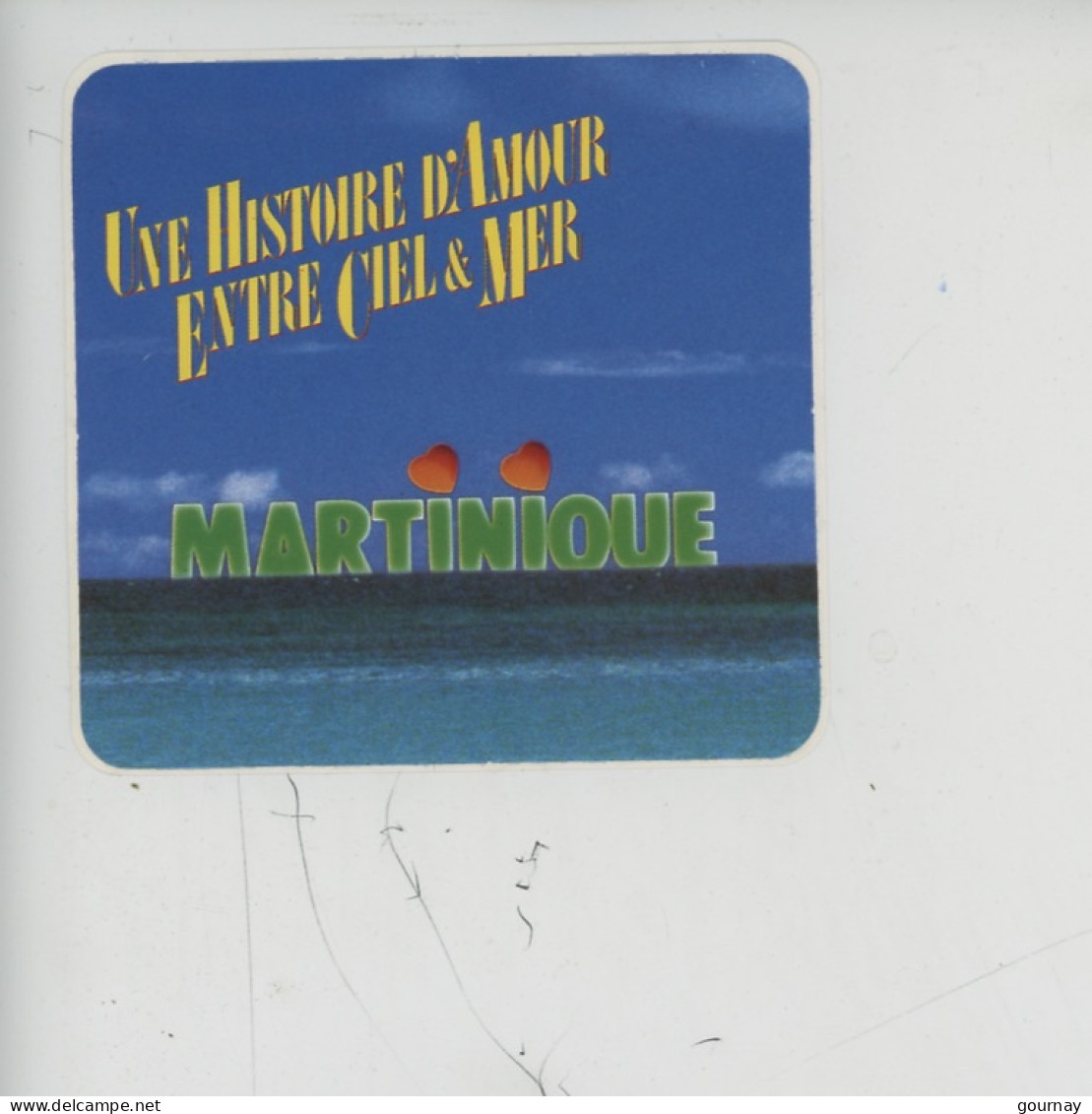 Autocollant Martinique "Une Histoire D'amour Entre Ciel Et Mer" Bup Brochure Collectif 9X9 - Andere & Zonder Classificatie