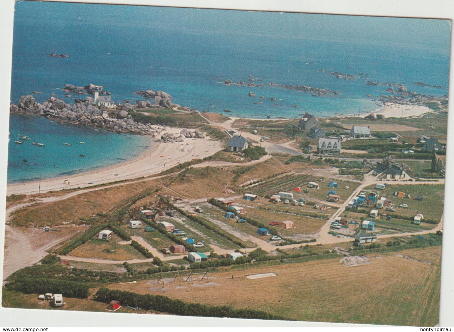 Finistère :  BRIGNOGAN : Vue   Mer, Plage , Phare ,camping - Brignogan-Plage