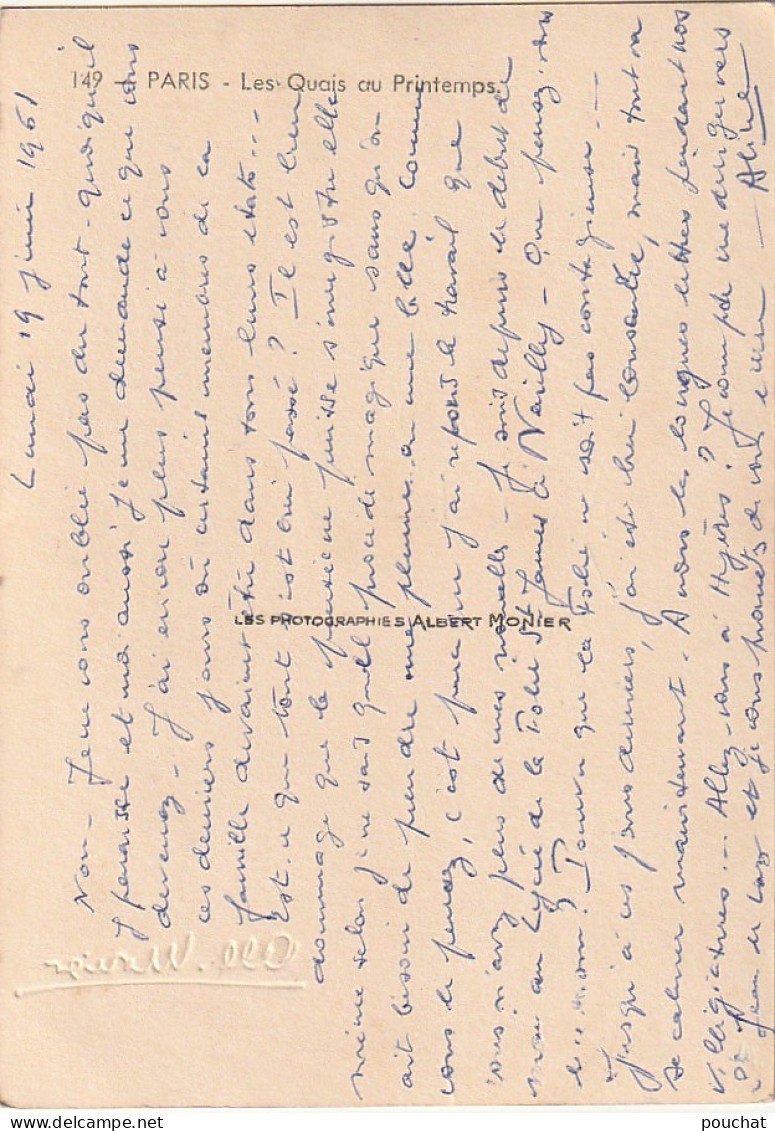 JA 1 - (75) PARIS - LES QUAIS AU PRINTEMPS - PHOTOGRAPHIE ALBERT MONIER - 2 SCANS - Brücken
