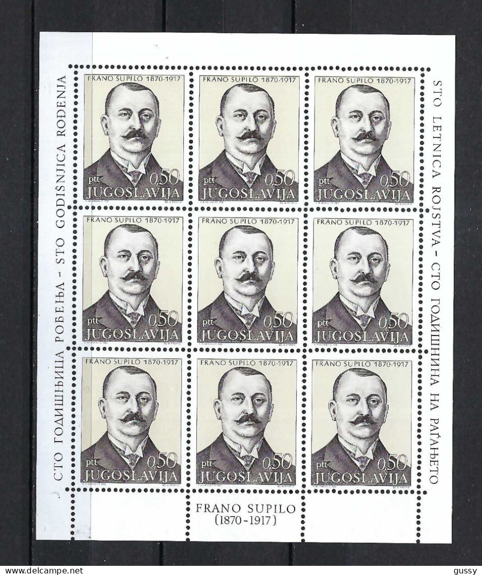 YOUGOSLAVIE Ca.1969: Minifeuille De 9 TP Neufs** - Unused Stamps