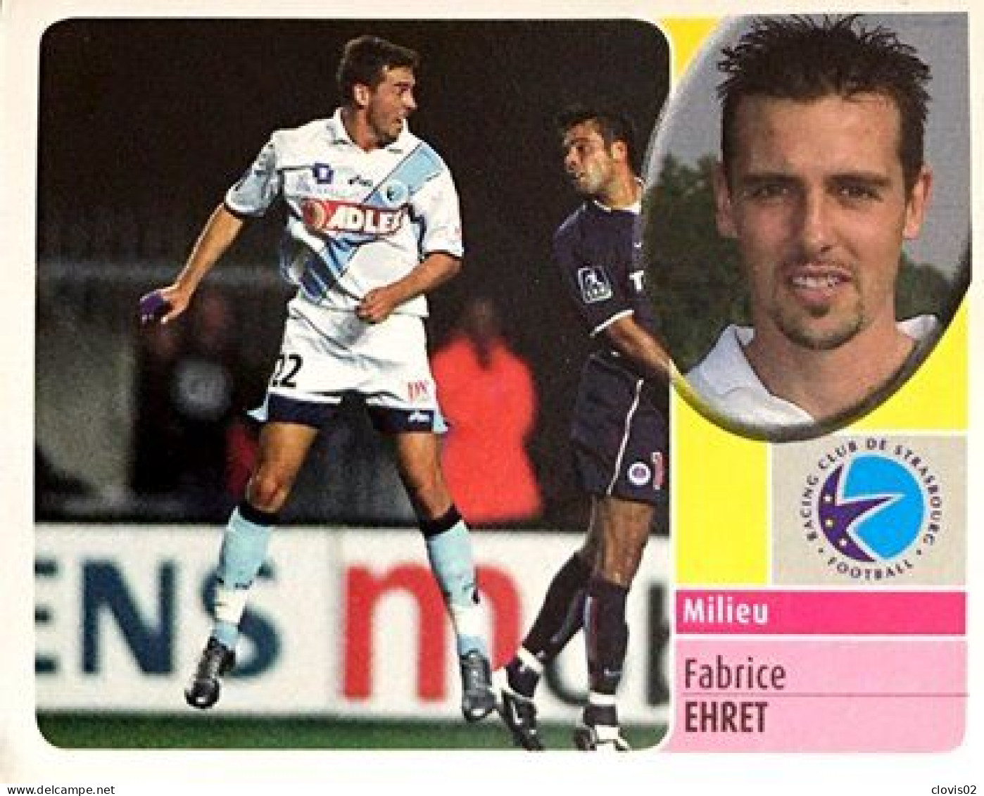 261 Fabrice Ehret - RC Strasbourg Alsace - Panini France Foot 2003 Sticker Vignette - French Edition