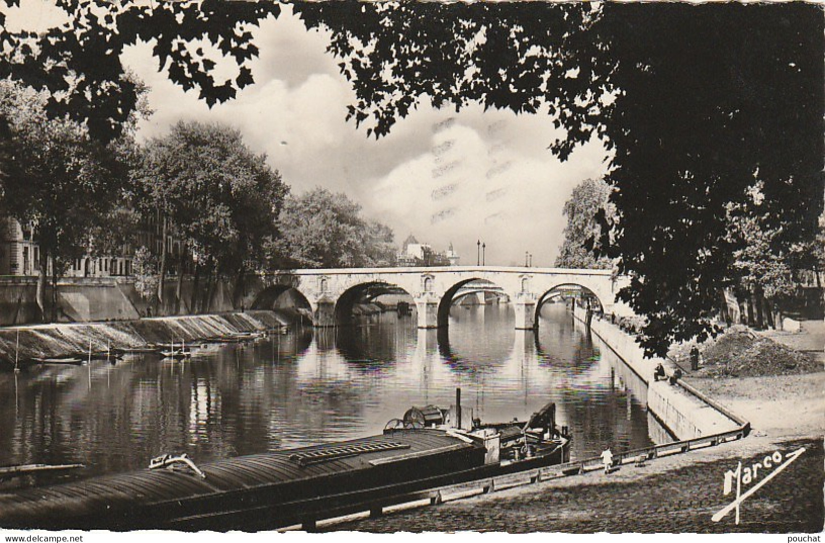 JA 1 - (75) PARIS - LE PONT MARIE ET L'ILE SAINT LOUIS  - PENICHE - 2 SCANS - Ponti