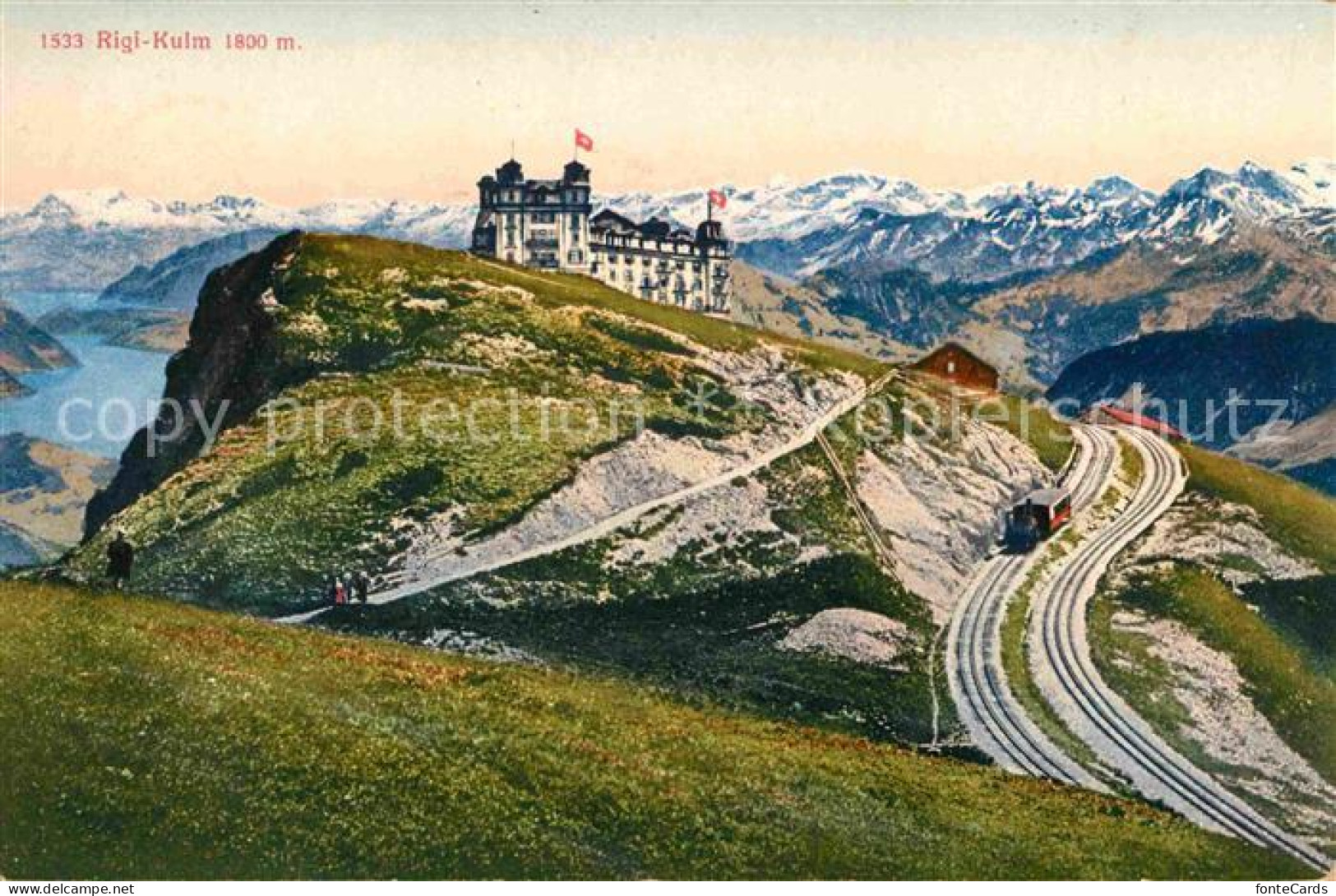 12639841 Rigi Kulm Gasthaus Bergbahn Rigi Kulm - Andere & Zonder Classificatie