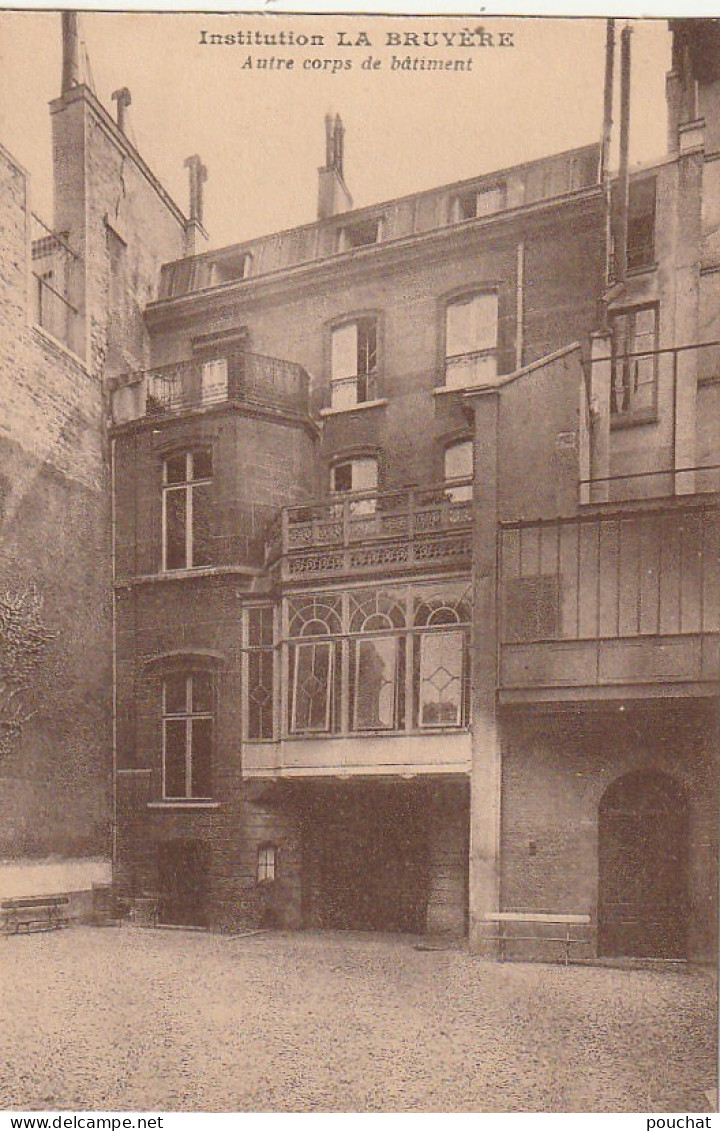 JA 2 - (75) PARIS - INSTITUTION LA BRUYERE  - AUTRE CORPS DU BATIMENT - 2 SCANS - Enseignement, Ecoles Et Universités