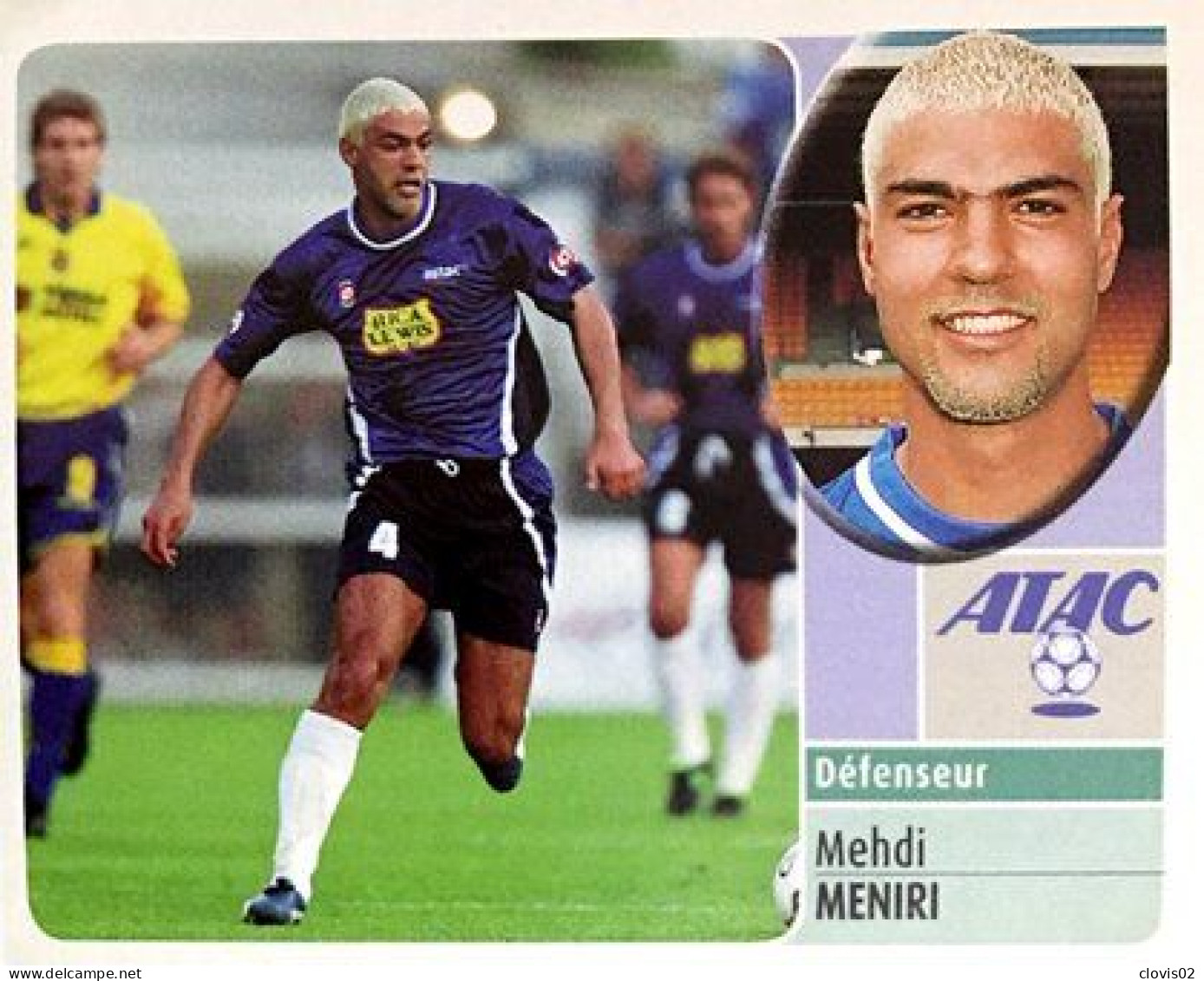 270 Mehdi Meniri - ESTAC Troyes - Panini France Foot 2003 Sticker Vignette - Edition Française