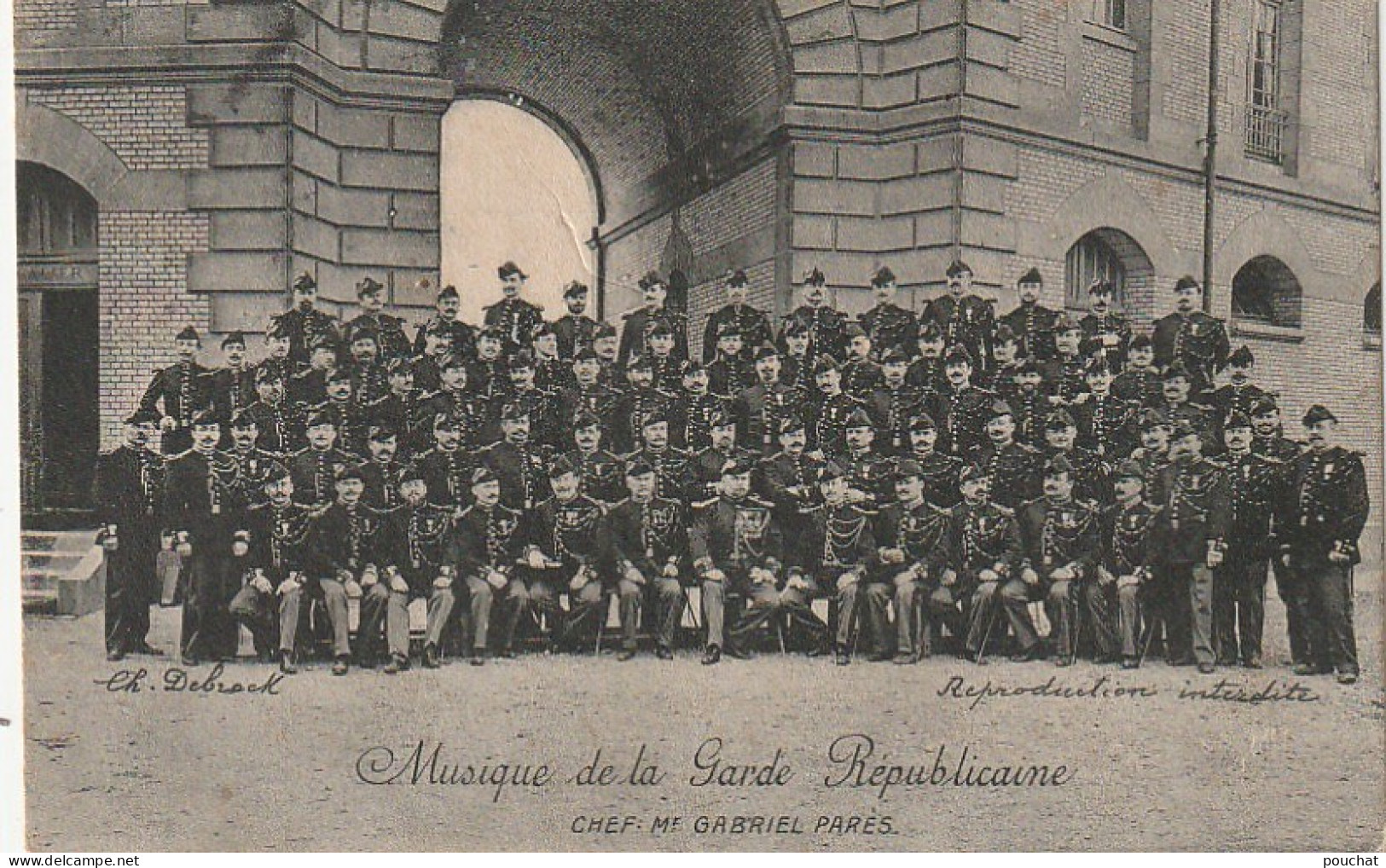 JA 2- (75) PARIS -   MUSIQUE DE LA GARDE REPUBLICAINE  - CHEF GABRIEL PARES - 2 SCANS - Formación, Escuelas Y Universidades