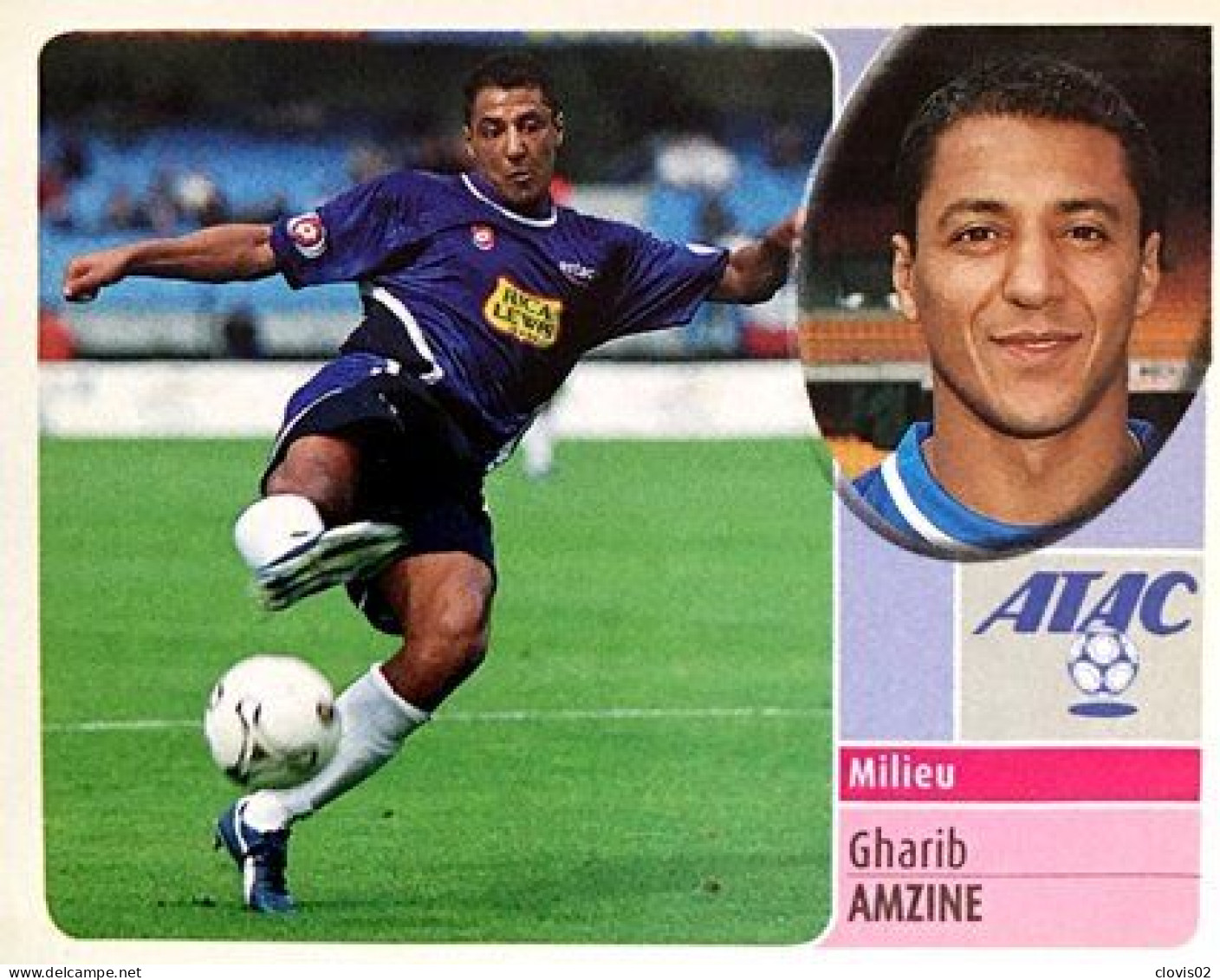 273 Gharib Amzine - ESTAC Troyes - Panini France Foot 2003 Sticker Vignette - Edizione Francese