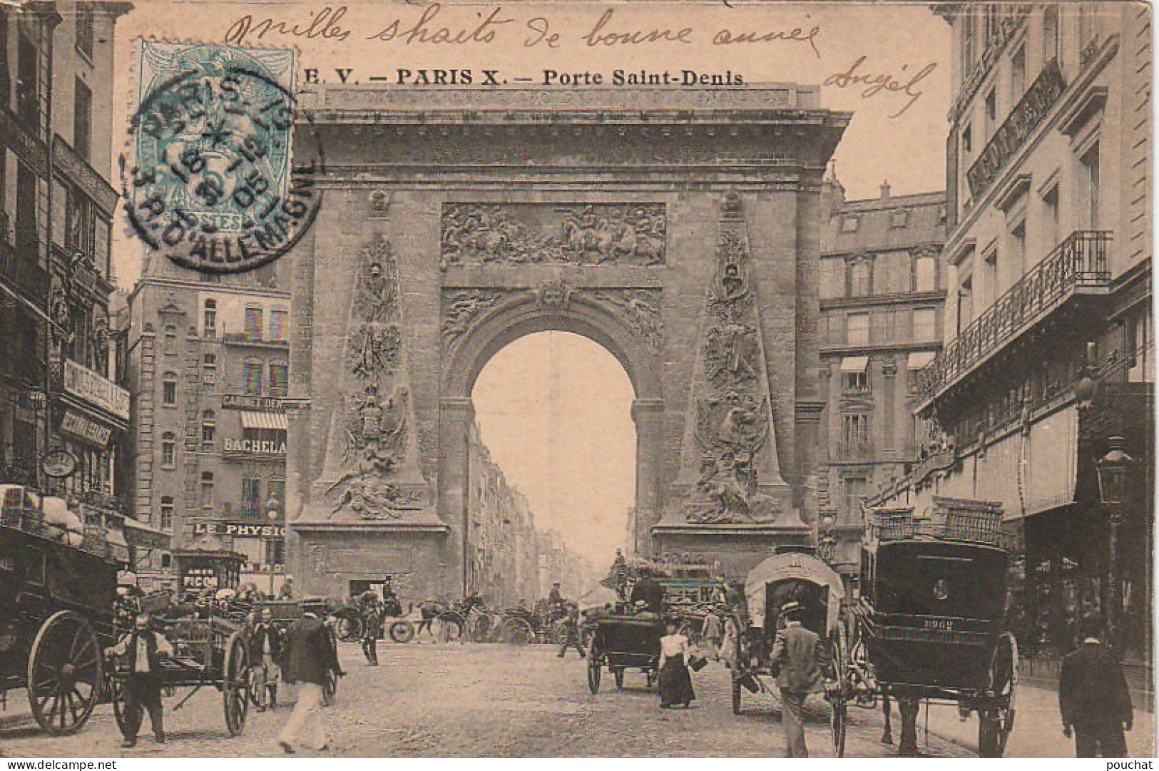 JA 3 - (75) PARIS - PORTE SAINT DENIS - CALECHES ET CARRIOLES - 2 SCANS  - Arrondissement: 10