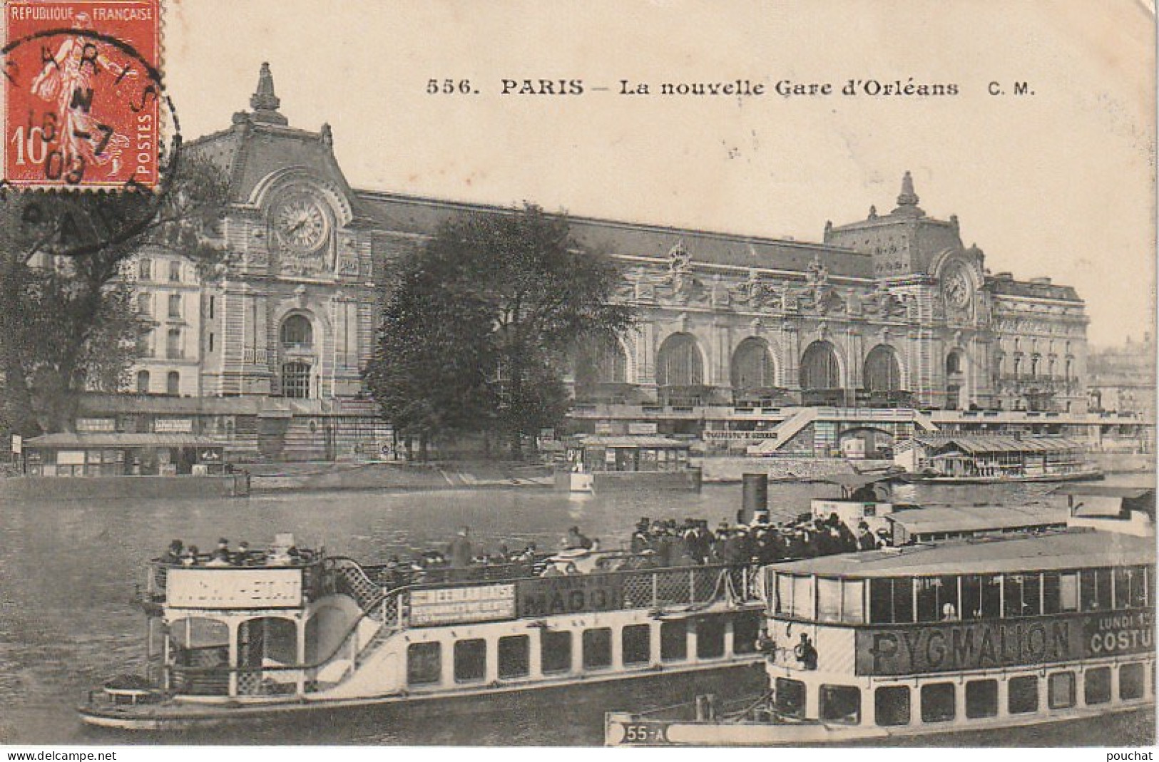 JA 3 - (75) PARIS - LA  NOUVELLE GARE D'ORLEANS - BATEAUX PROMENADES - 2 SCANS  - Metropolitana, Stazioni