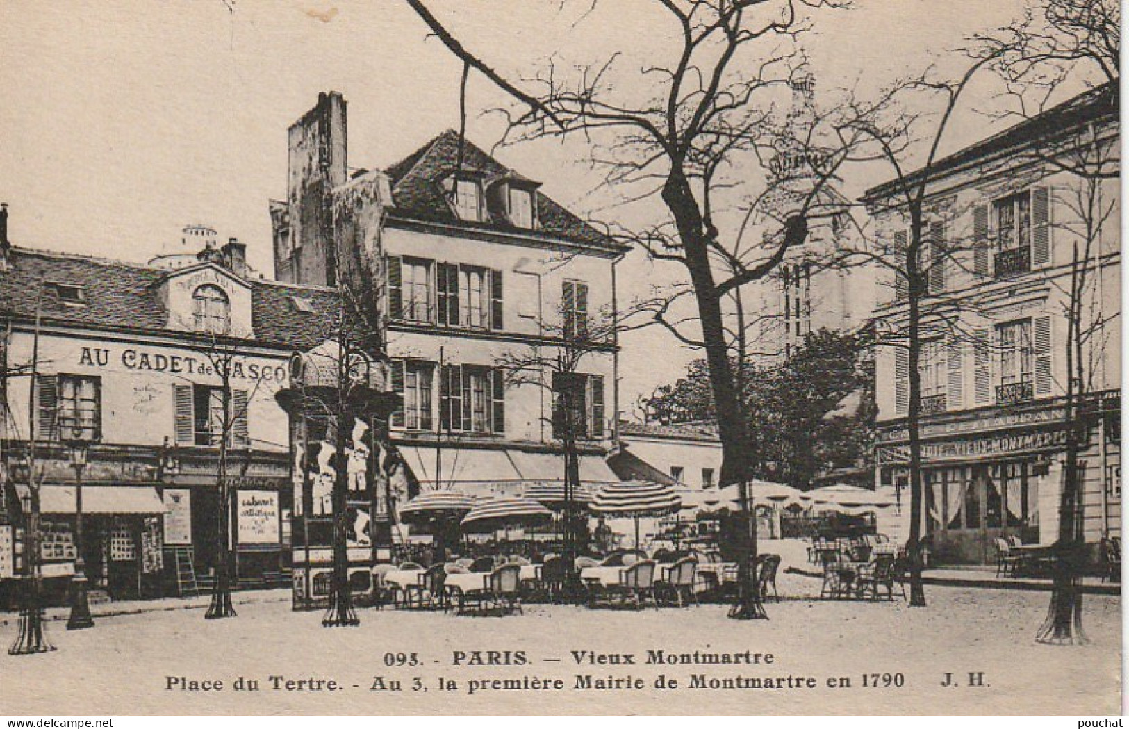JA 3 -(75) PARIS -VIEUX MONTMARTRE - PLACE DU TERTRE - RESTAURANT  "AU CADET DE GASCOGNE"- 2 SCANS  - Arrondissement: 18