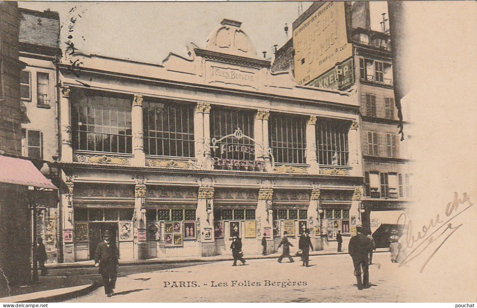 JA 3 -(75) PARIS -  LES FOLIES BERGERES - CABARET - CARTE COLORISEE  - 2 SCANS  - Paris (09)