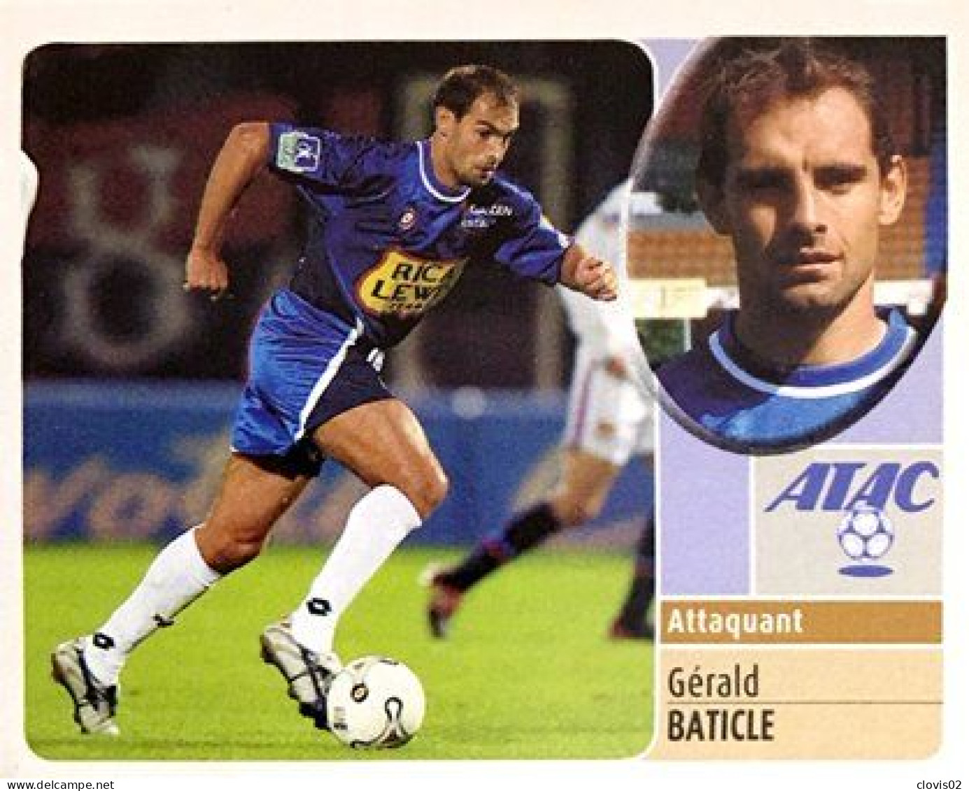 278 Gérald Baticle - ESTAC Troyes - Panini France Foot 2003 Sticker Vignette - French Edition