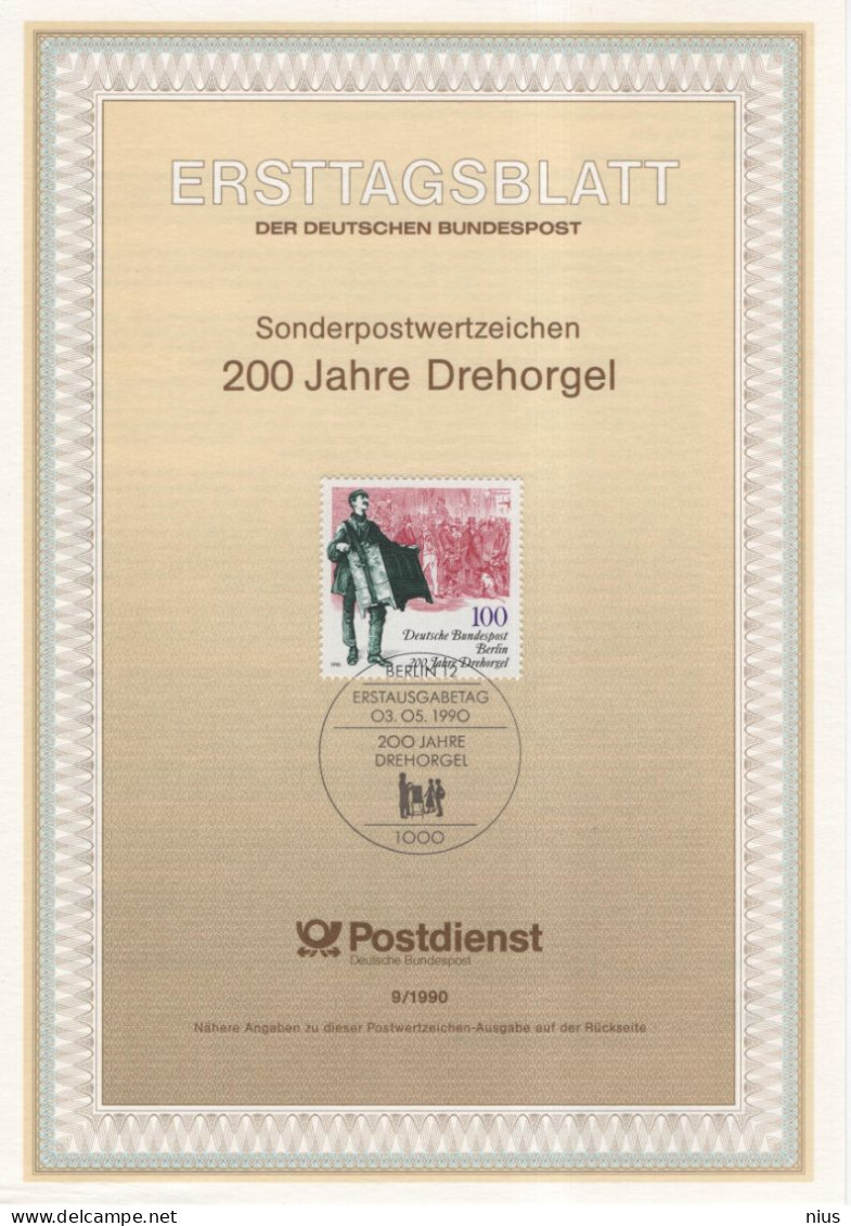 Germany Deutschland 1990-09 200 Jahre Drehorgel, Orel Organ Music Musik, Canceled In Berlin - 1991-2000