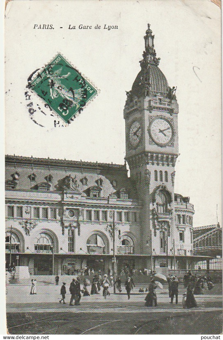 JA 3- (75) PARIS  -   LA GARE DE LYON  - LA TOUR DE L'HORLOGE  - 2 SCANS  - Metropolitana, Stazioni