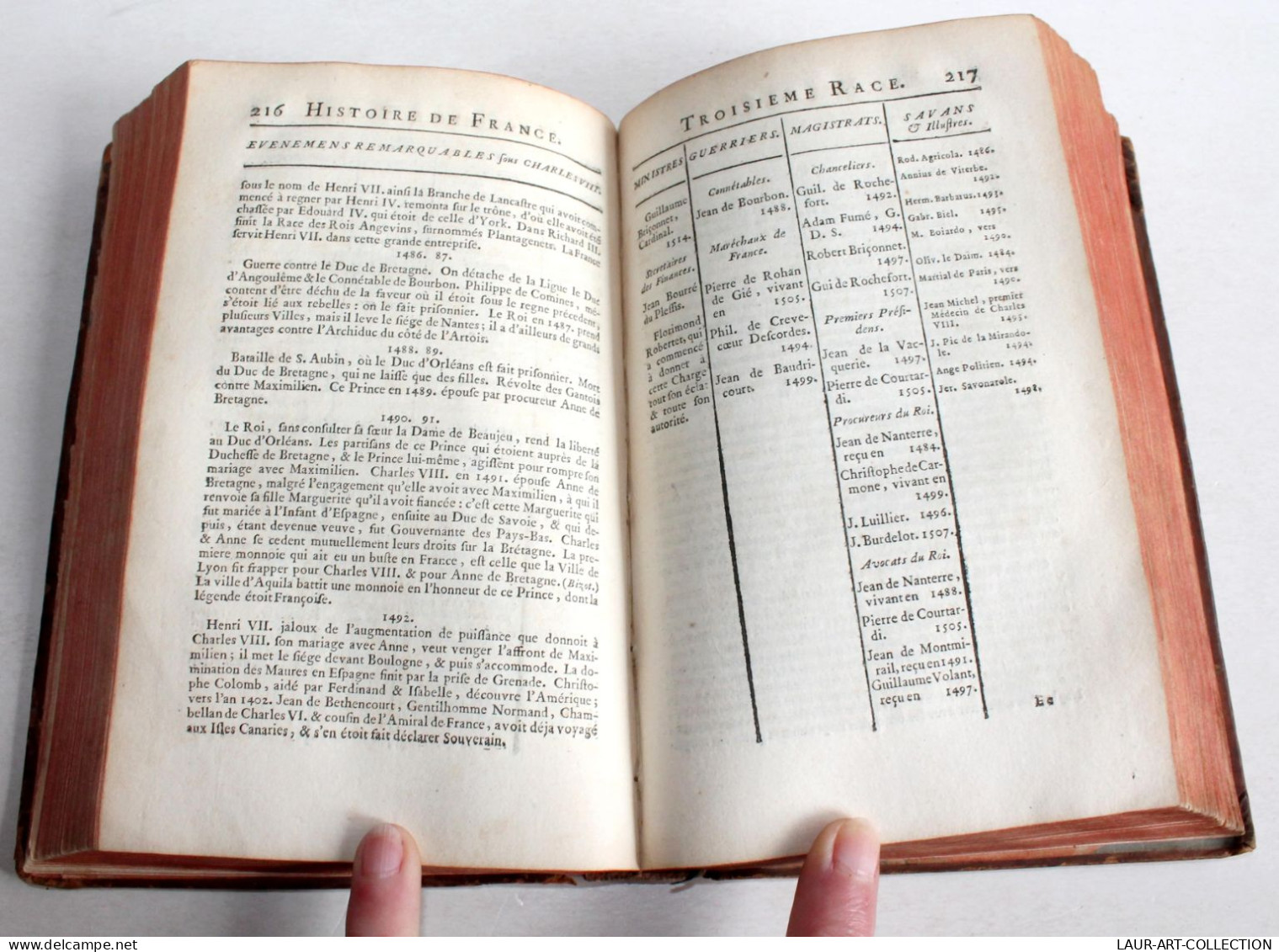 NOUVEL ABREGE CHRONOLOGIQUE DE L'HISTOIRE DE FRANCE De CLOVIS A LOUIS XIV 1746 / ANCIEN LIVRE XVIIIe SIECLE (2204.15) - 1701-1800