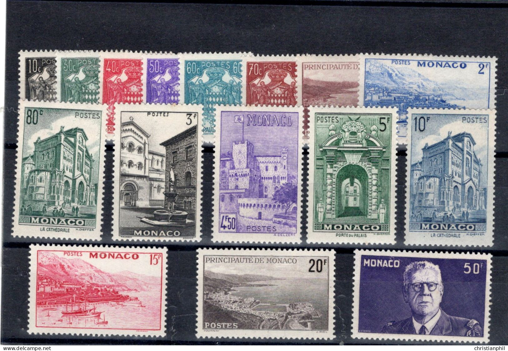 TIMBRES MONACO  . ANNEE 1943   N° 249 à 264. NEUF ** - Unused Stamps