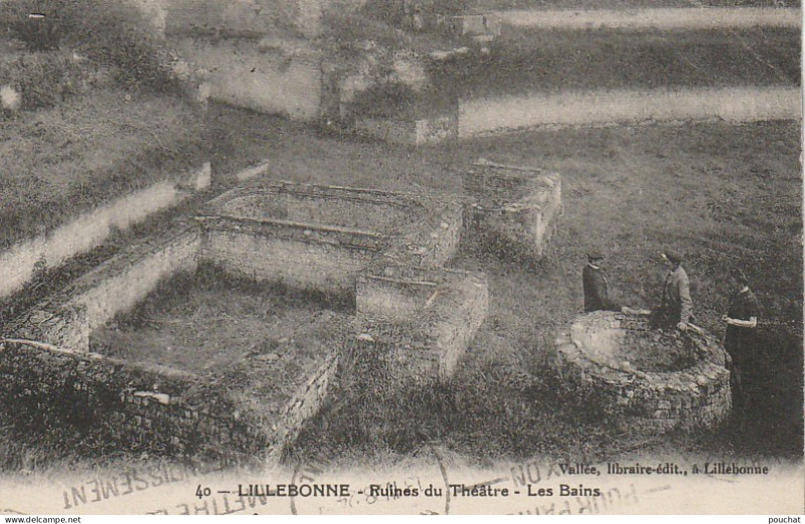 JA 7 -(76) LILLEBONNE - RUINES DU THEATRE - LES BAINS - 2 SCANS  - Lillebonne