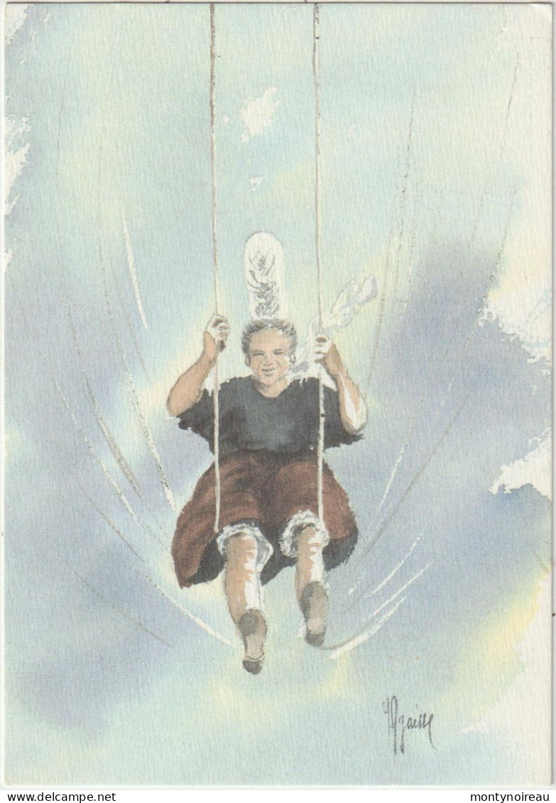 Illustrateur : Aquarelle Yves Agaisse , Série  Bretagne  Bigoudènes , Saut  Parachute - Otros & Sin Clasificación