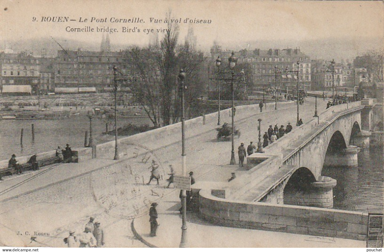 JA 7-(76) ROUEN - LE PONT CORNEILLE - VUE A VOL D' OISEAU  - 2 SCANS - Rouen