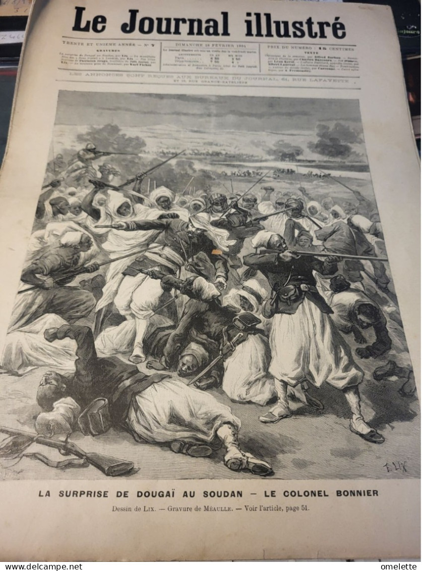 JOURNAL ILLUSTRE 94 /SOUDAN DOUGAI COLONEL BONNIER /LONDRES MANIFESTATION SANS TRAVAIL /PONT BONNEUIL - Riviste - Ante 1900