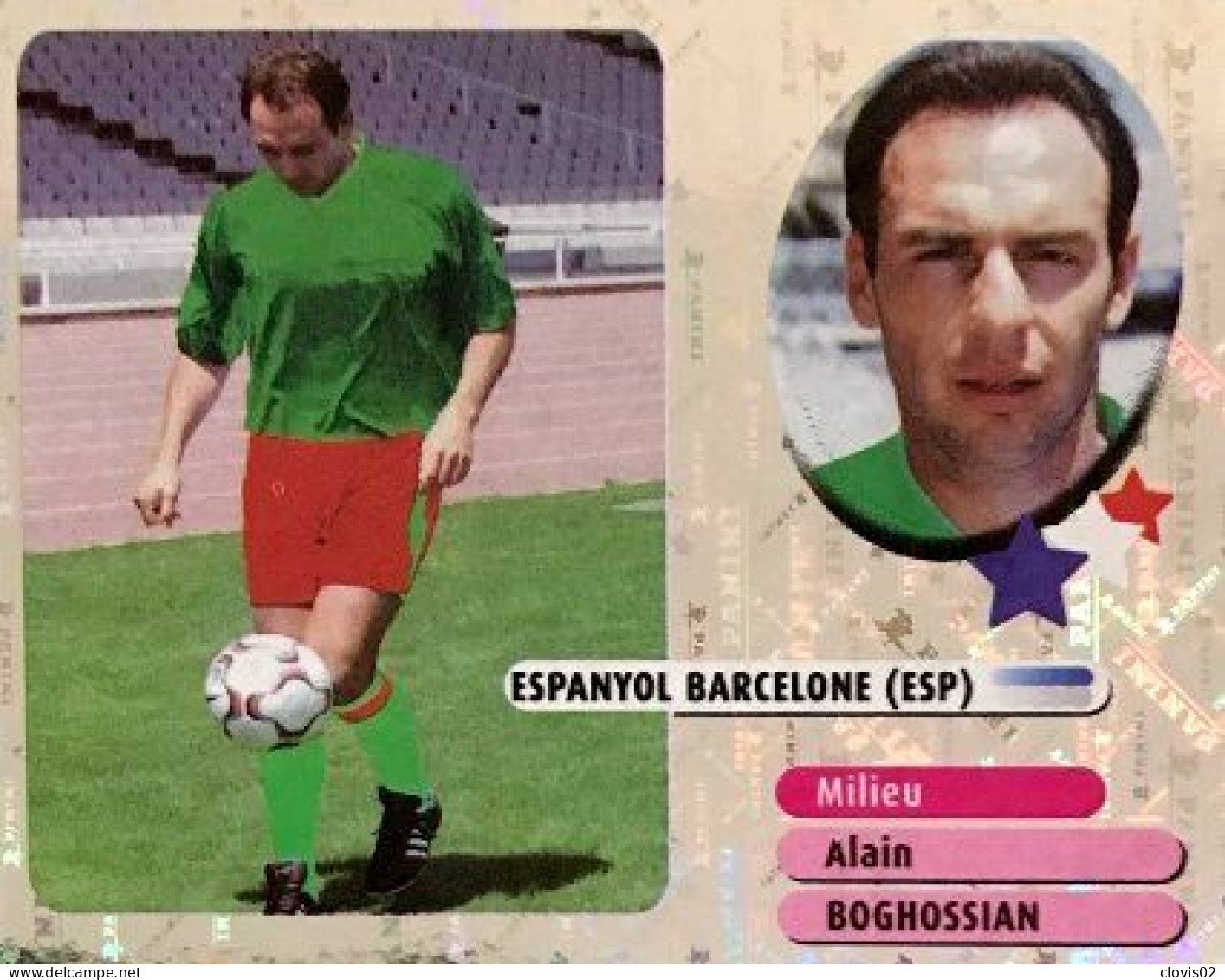330 Alain Boghossian - Espanyol Barcelone - Stars Du Foot - Panini France Foot 2003 Sticker Vignette - Edición Francesa