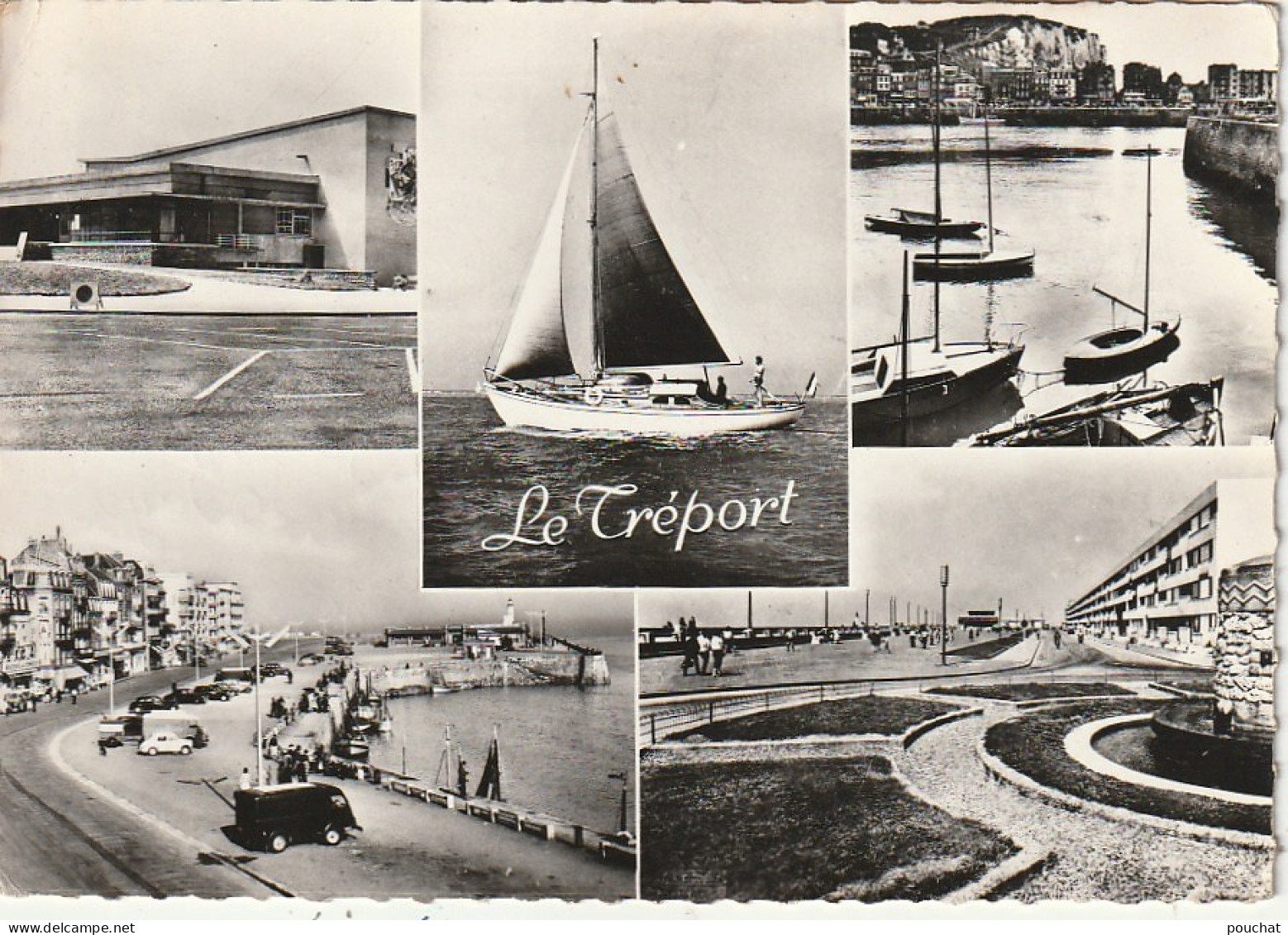 JA 8 -(76) LE TREPORT - CARTE MULTIVUES : LE CASINO , LES QUAIS , L' AVANT PORT ...- 2 SCANS - Le Treport