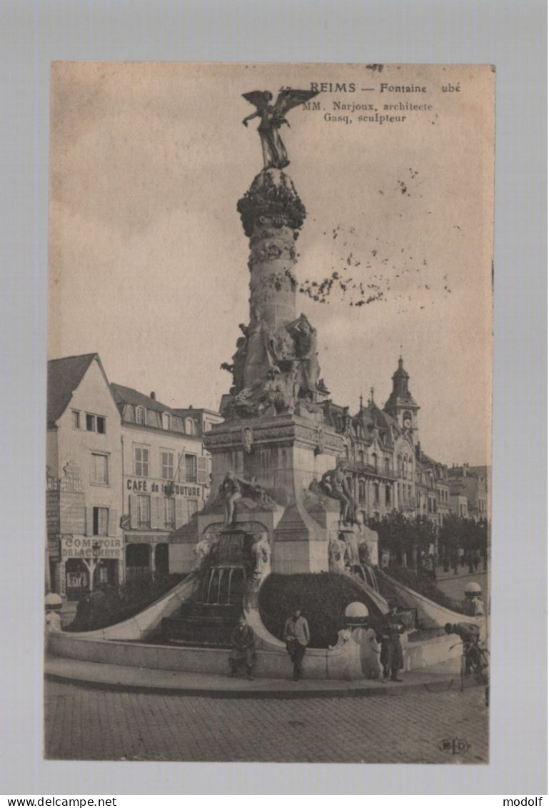 CPA - 51 - Reims - Fontaine Subé - Animée - Circulée En 1914 - Reims