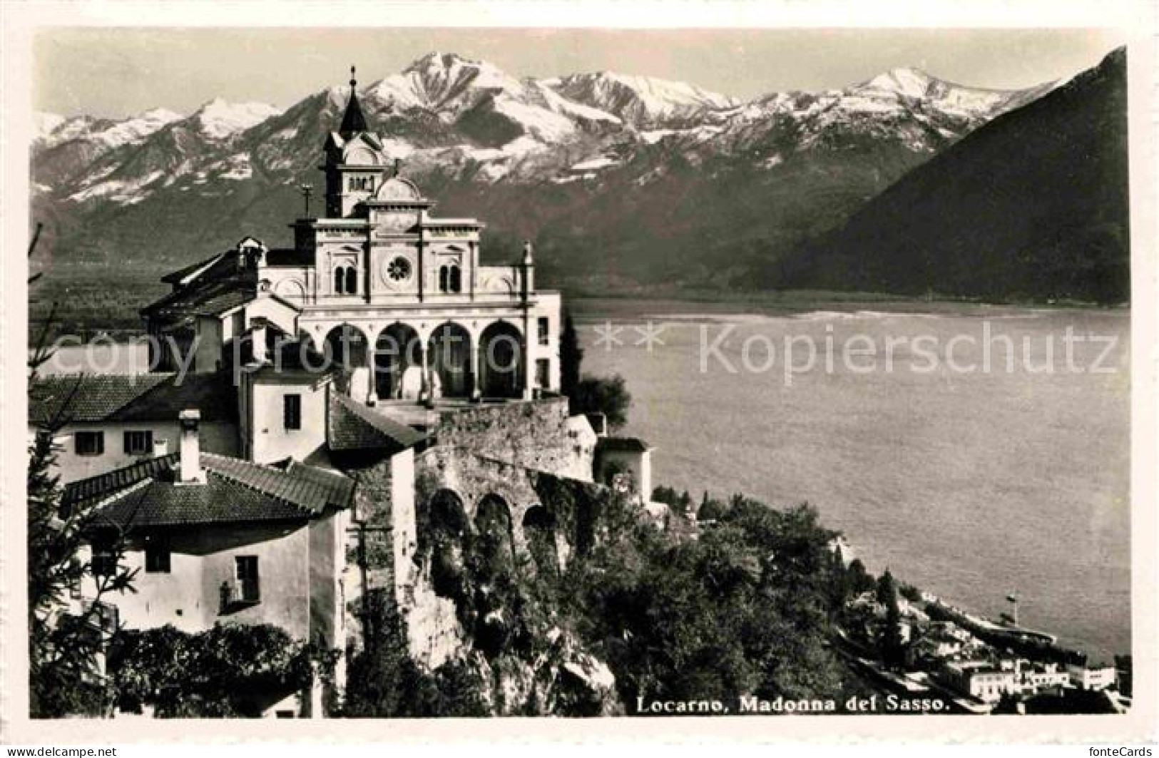 12637164 Locarno Lago Maggiore Madonna Del Sasso Wallfahrtskirche Alpenpanorama  - Sonstige & Ohne Zuordnung