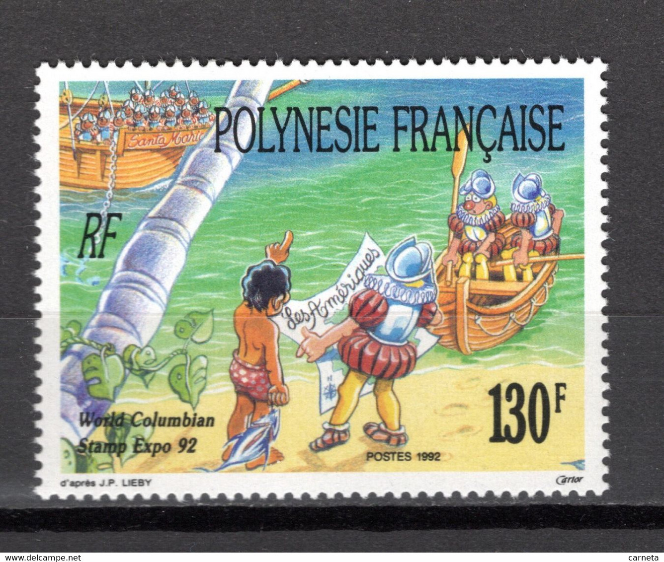 POLYNESIE  N°  409   NEUF SANS CHARNIERE COTE 3.60€     EXPOSITION PHILATELIQUE - Nuovi