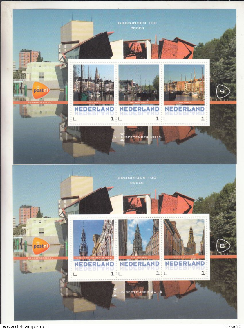 Nederland Persoonlijke Zegels, Thema: Groningen Roden, Haven, AA-Kerk, Martinetoren, - Unused Stamps