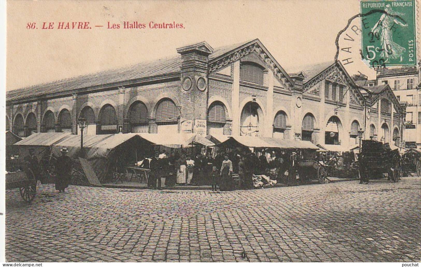 JA 9- (76)  LE HAVRE - LES HALLES CENTRALES - MARCHE - ETALS  - 2 SCANS  - Markthallen