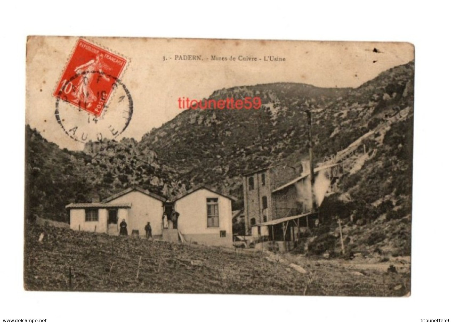 11- PARDERN (AUDE) - MINES De CUIVRE - Ecrite - Timbrée- Cachet 1914- - Autres & Non Classés