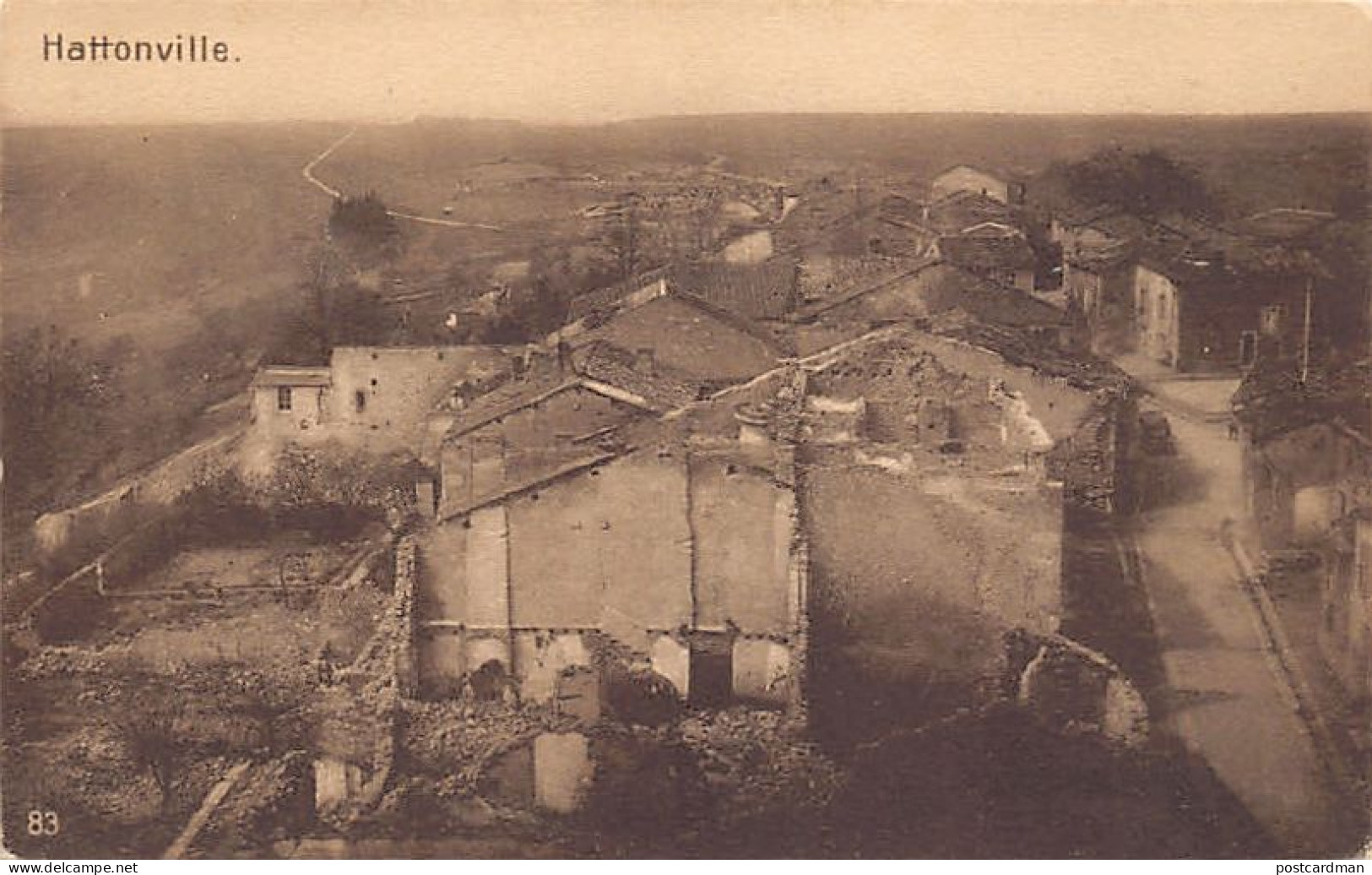 HATTONVILLE (55) 1916 Vue Générale De La Commune En Ruine - Vigneulles Les Hattonchatel