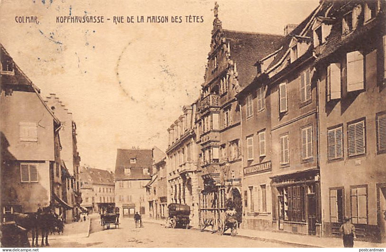 Colmar (68) 1905 Rue De La Maison Des Têtes - Calèches - Kopfhausgasse - Colmar