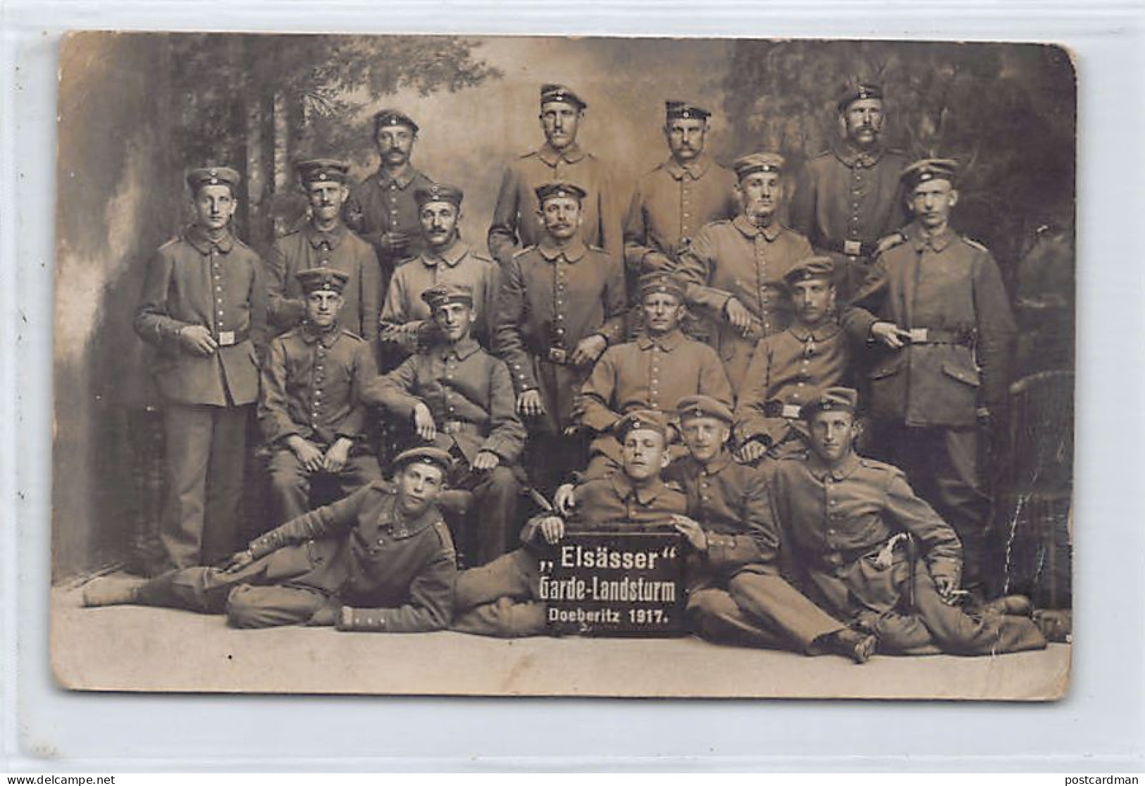 Deutschland - Döberitz (Brandenburg) FOTOKARTE Elsässer Soldaten Im Jahr 1917 Foto Otto Skowranek Berlin - Dallgow-Doeberitz