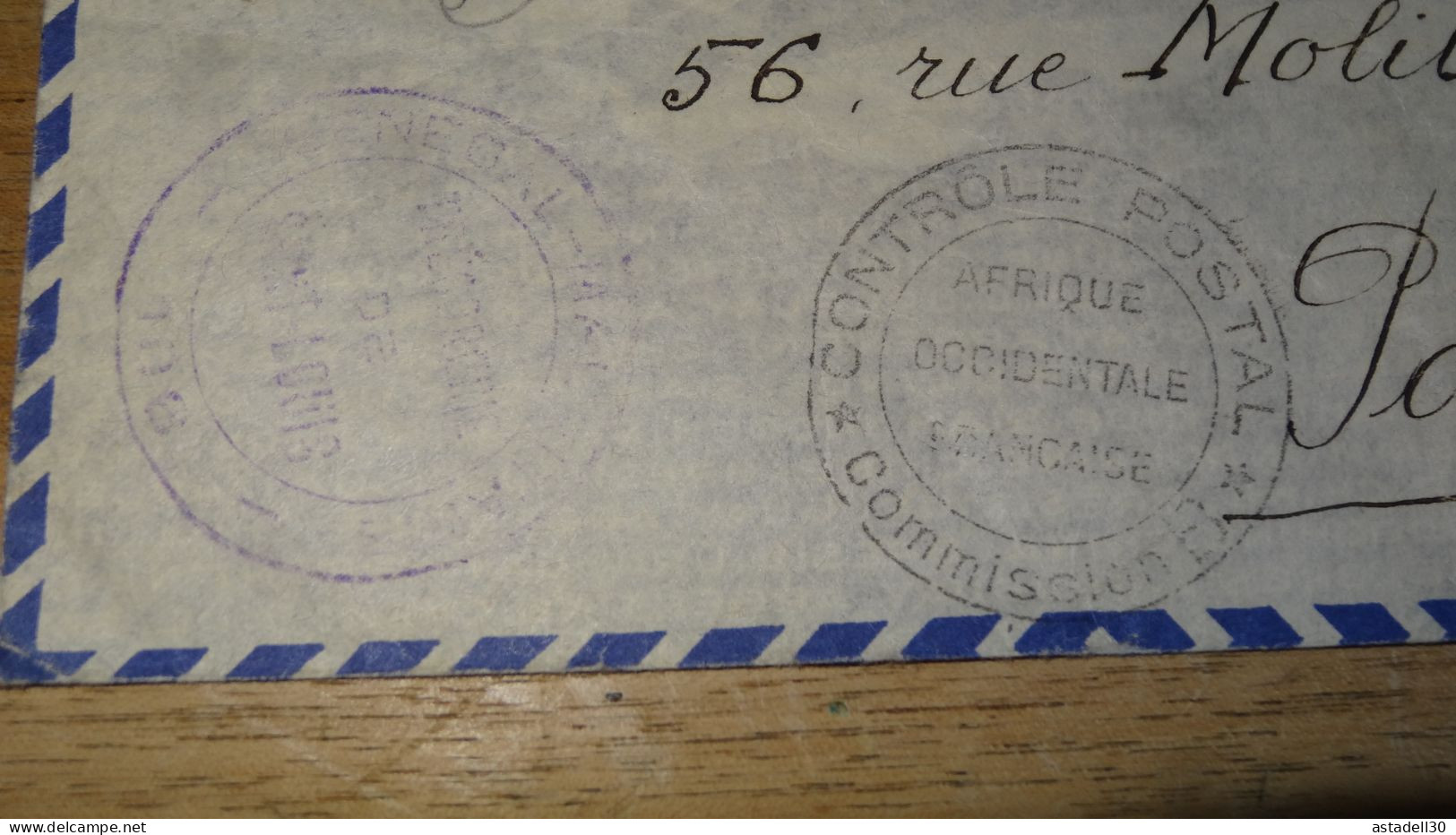 Enveloppe SENEGAL, Saint Louis 1939, Controle Postal   ......... Boite1 ...... 240424-117 - Lettres & Documents