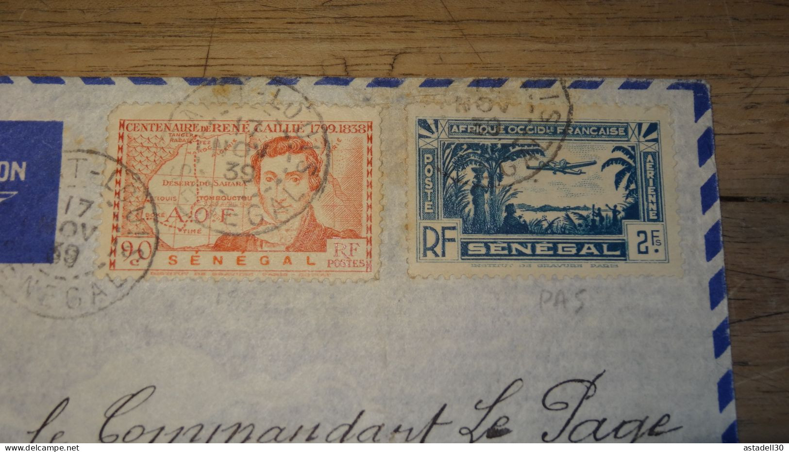 Enveloppe SENEGAL, Saint Louis 1939, Controle Postal   ......... Boite1 ...... 240424-117 - Briefe U. Dokumente