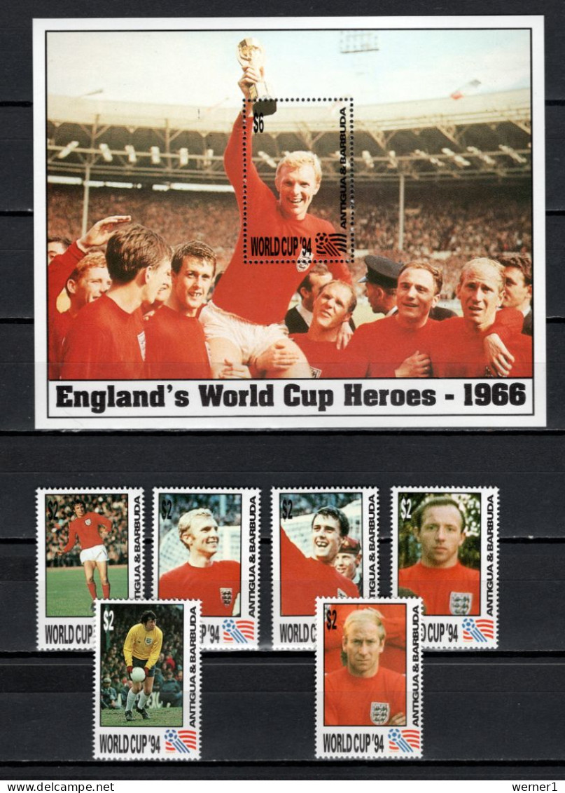 Antigua 1993 Football Soccer World Cup 6 Stamps + S/s MNH - 1994 – Vereinigte Staaten