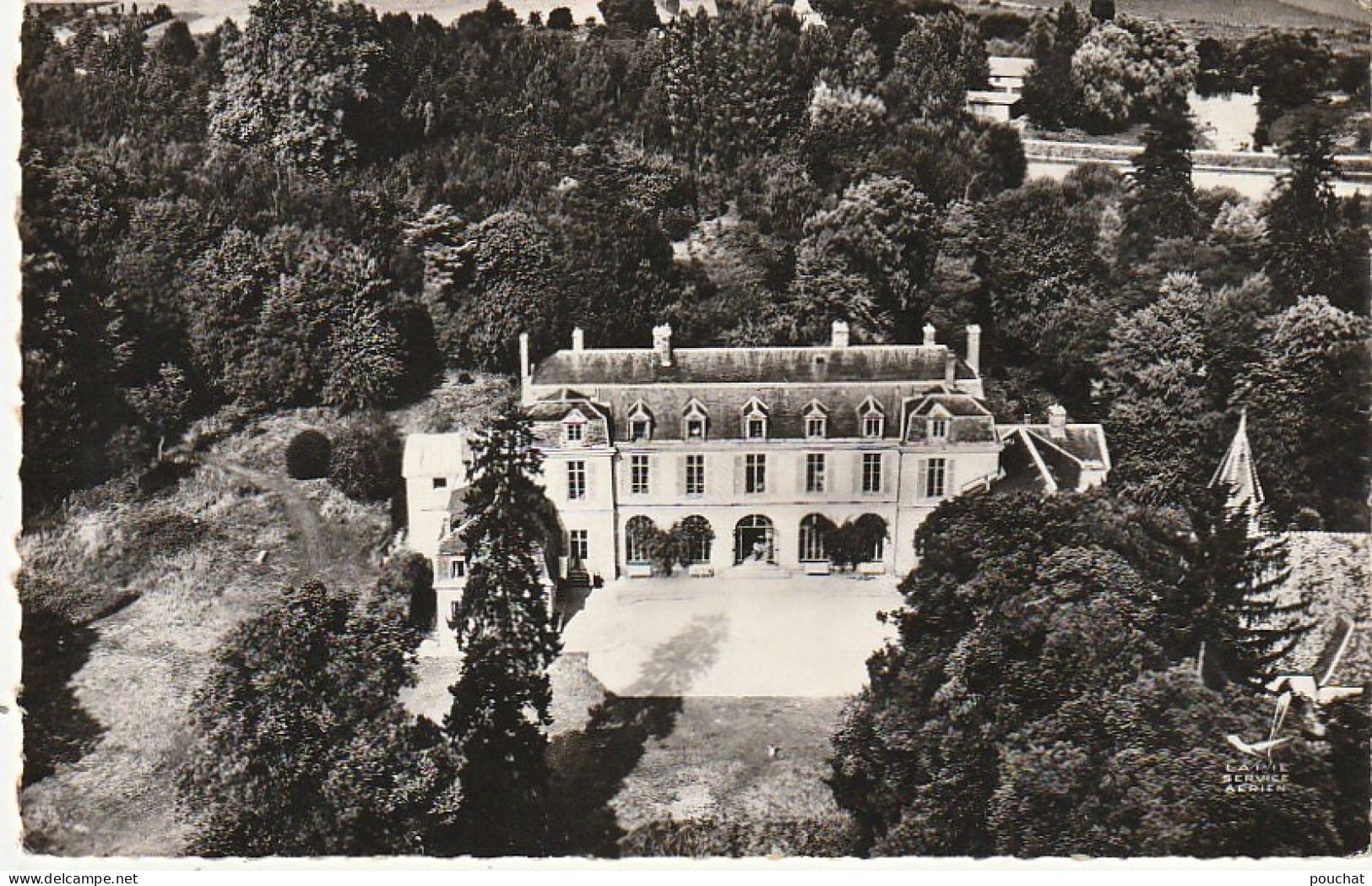 JA 12 -(77) CONDE SAINTE LIBIAIRE - LE CHATEAU - VUE AERIENNE - 2 SCANS  - Autres & Non Classés