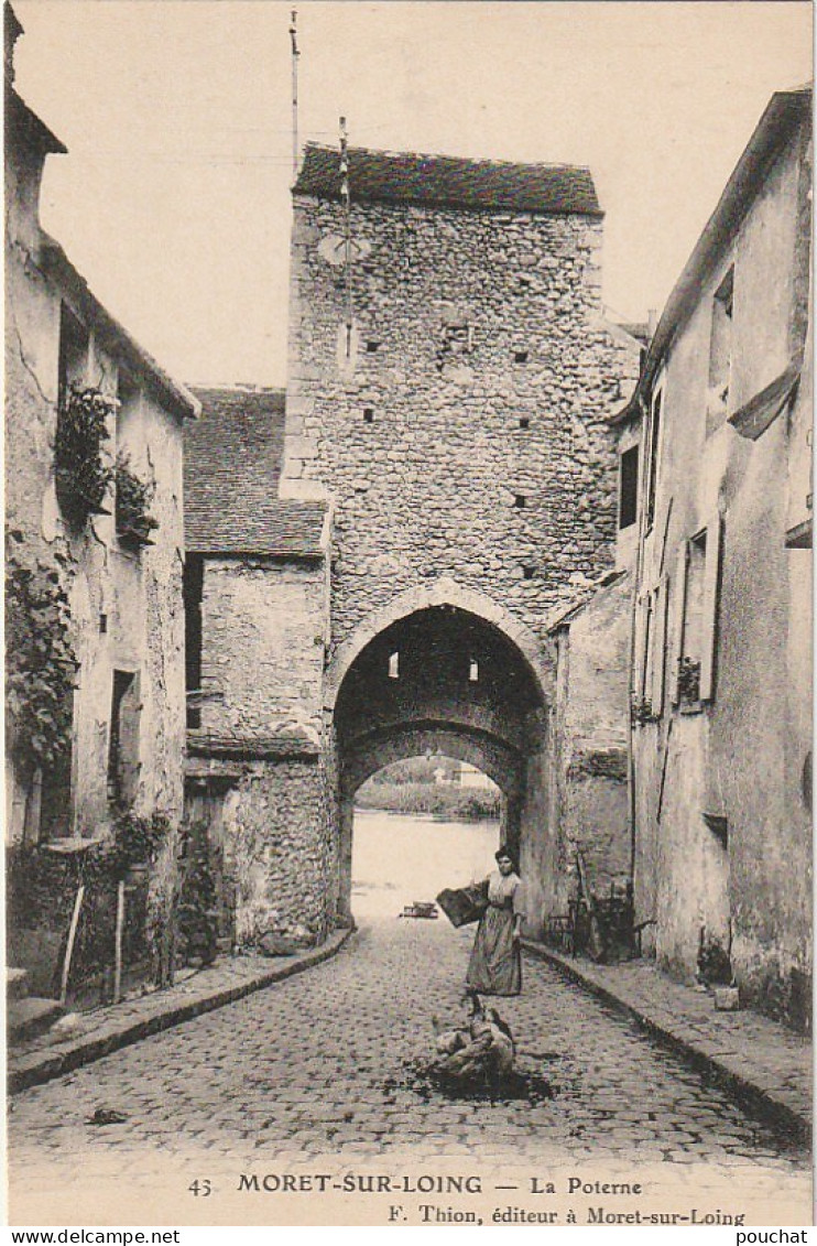 JA 14 -(77) MORET SUR LOING - LA POTERNE - LAVANDIERE - 2 SCANS  - Moret Sur Loing