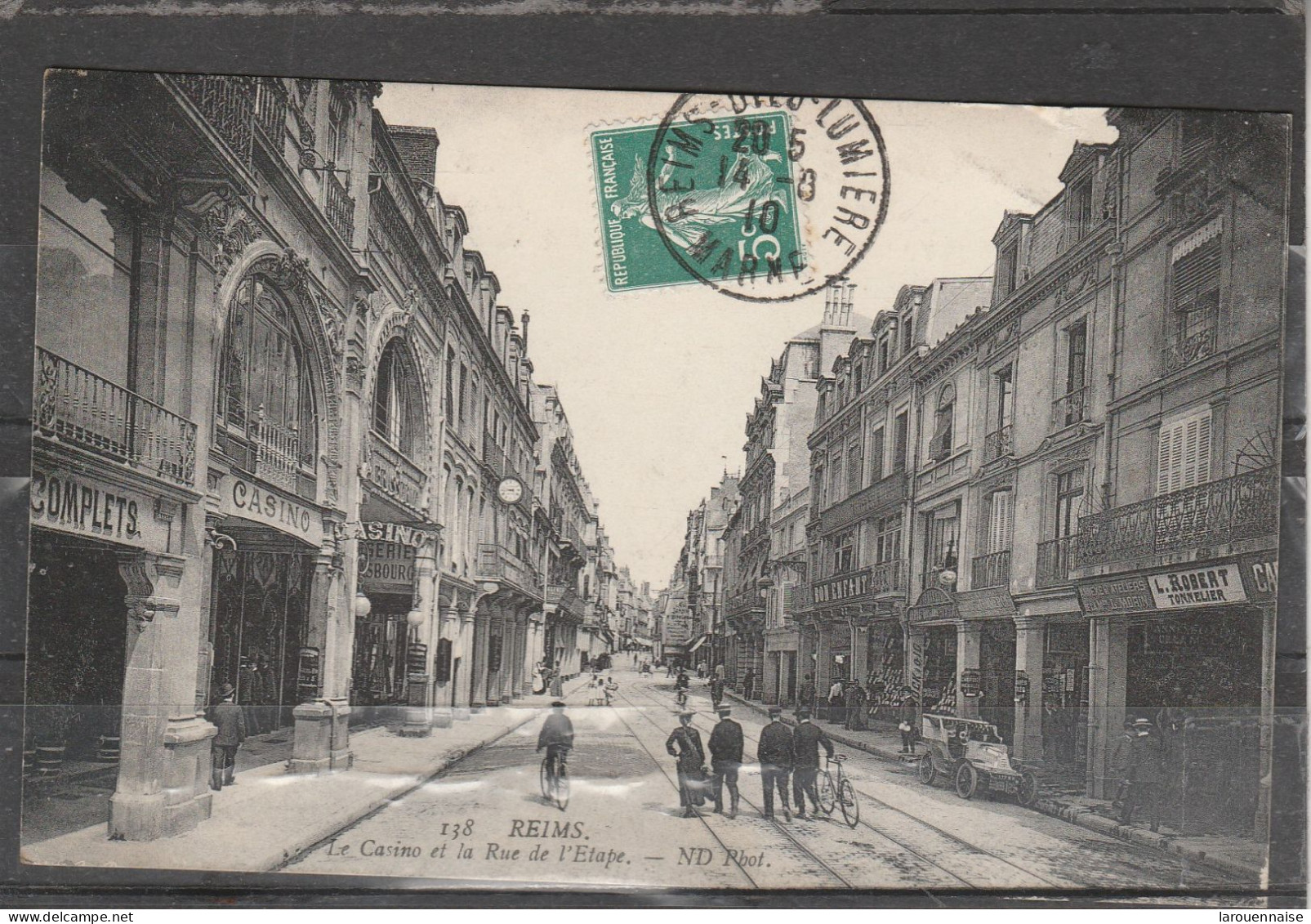 51 - REIMS - Le Casino Et La Rue De L' Etape - Reims