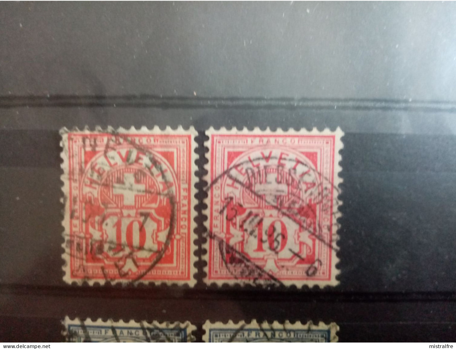 SUISSE.1882 - 1899. ARMOIRIES Avec Fragments De Soie. N° 67.67a Et 68.68a. Oblitérés. Côte YT 2020 : 19,20 € - Used Stamps