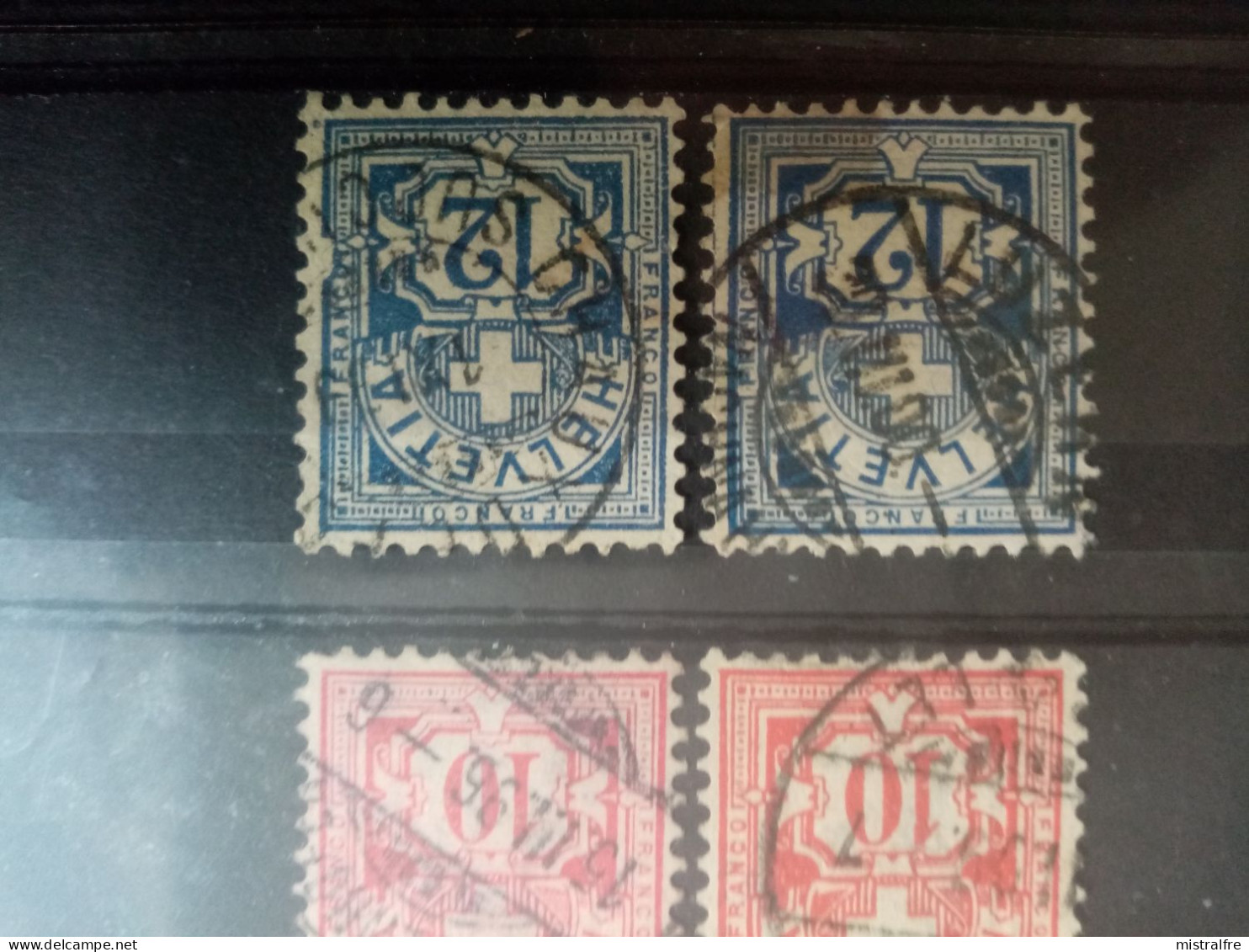 SUISSE.1882 - 1899. ARMOIRIES Avec Fragments De Soie. N° 67.67a Et 68.68a. Oblitérés. Côte YT 2020 : 19,20 € - Used Stamps