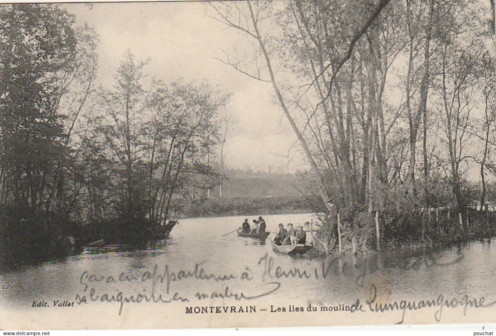 JA 15 -(77) MONTEVRAIN - LES ILES DU MOULIN - BARQUES - PECHEURS A LA LIGNE - 2 SCANS - Autres & Non Classés