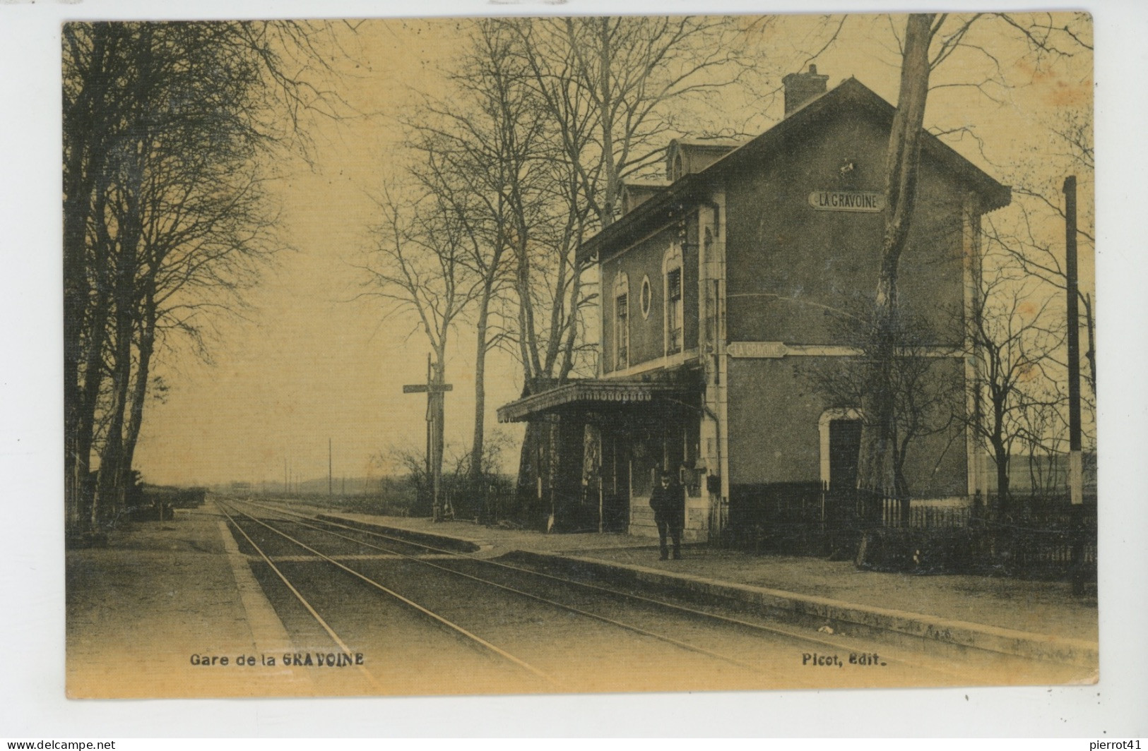 Gare De LA GRAVOINE (belle Carte Toilée) - Other & Unclassified