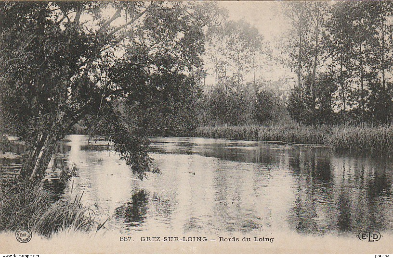 JA 15 -(77) GREZ SUR LOING - BORDS DU LOING  - 2 SCANS - Autres & Non Classés