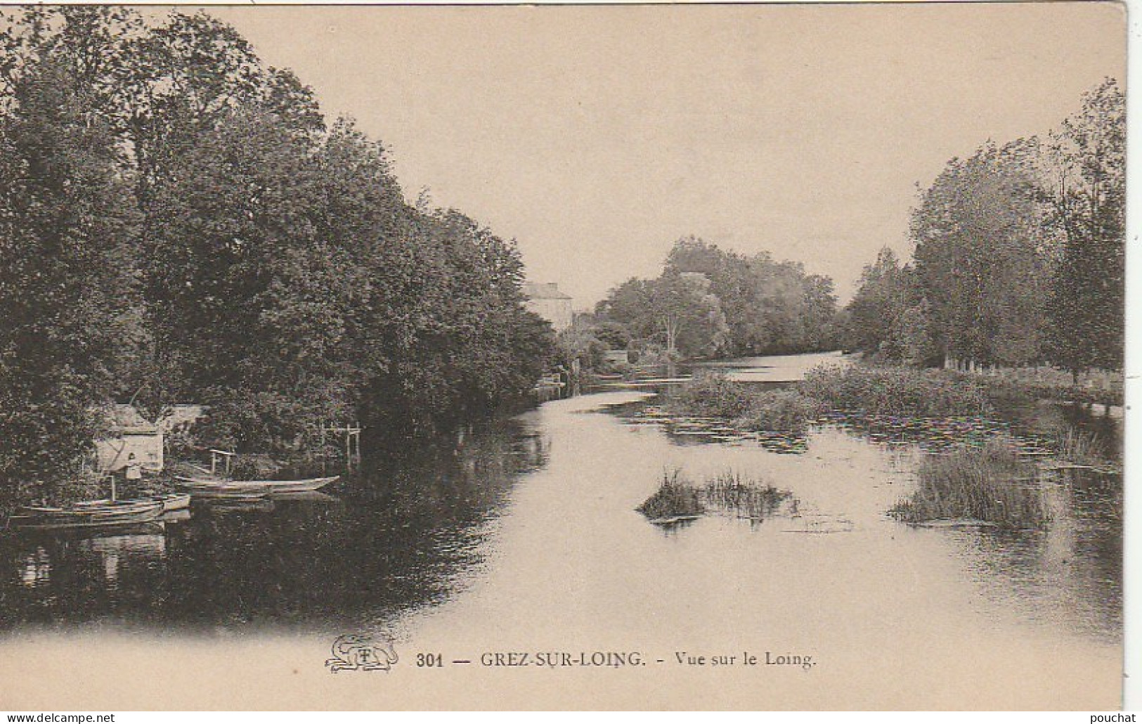 JA 15 -(77) GREZ SUR LOING - VUE SUR LE LOING - 2 SCANS - Other & Unclassified