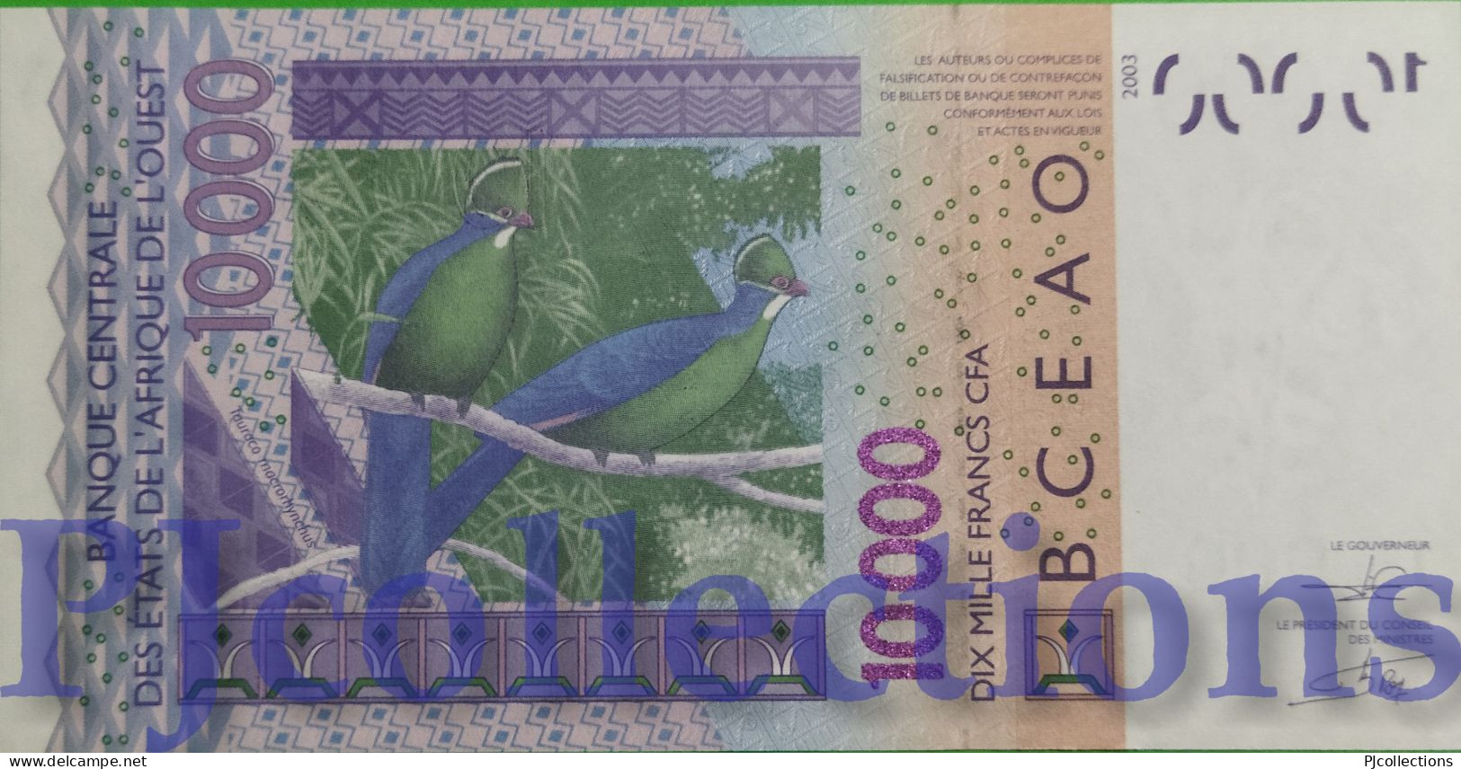 WEST AFRICAN STATES 10000 FRANCS 2012 PICK 718Kl UNC - États D'Afrique De L'Ouest