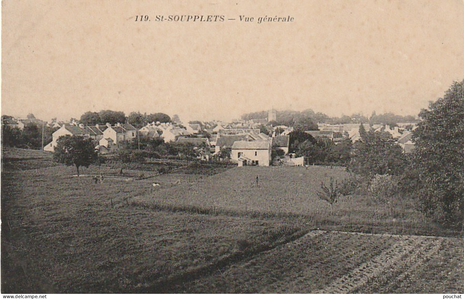 JA 16 -(77) SAINT SOUPPLETS - VUE GENERALE - 2 SCANS - Autres & Non Classés